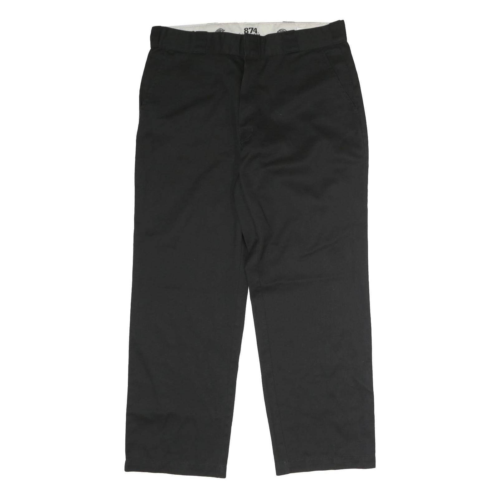 DICKIES Mens Cotton Black Regular Straight Trousers W30 L33 Workwear Zip Closure Refurbished - N/A refurbished available on Cerqular