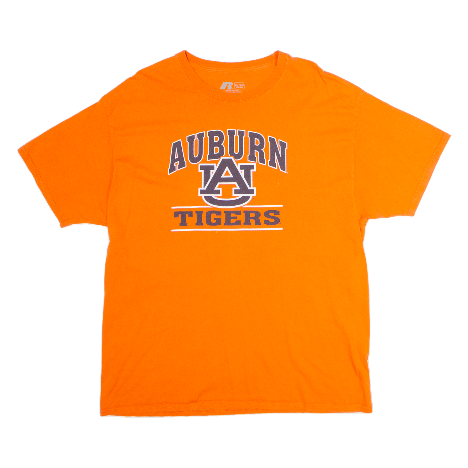 RUSSELL ATHLETIC Auburn Tigers Mens T-Shirt Orange USA Crew Neck XL Refurbished - N/A refurbished available on Cerqular