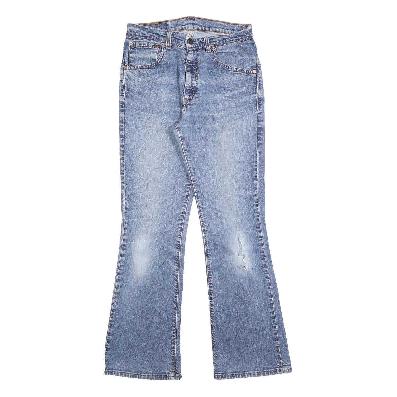 LEVI'S 525 89 Mens Jeans Blue Regular Flared Denim Light W27 L30 Classic Zip Refurbished - N/A refurbished available on Cerqular