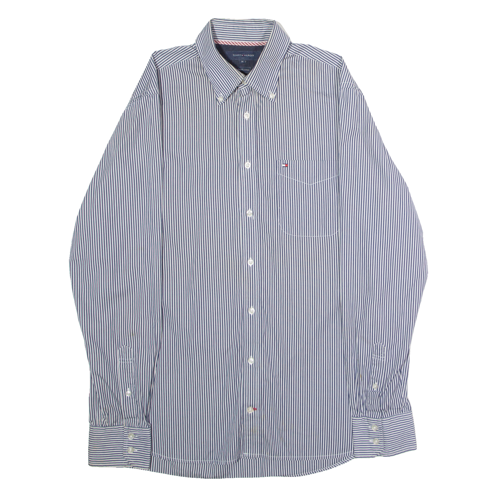 TOMMY HILFIGER Mens Shirt Blue Striped Long Sleeve M Refurbished - N/A refurbished available on Cerqular