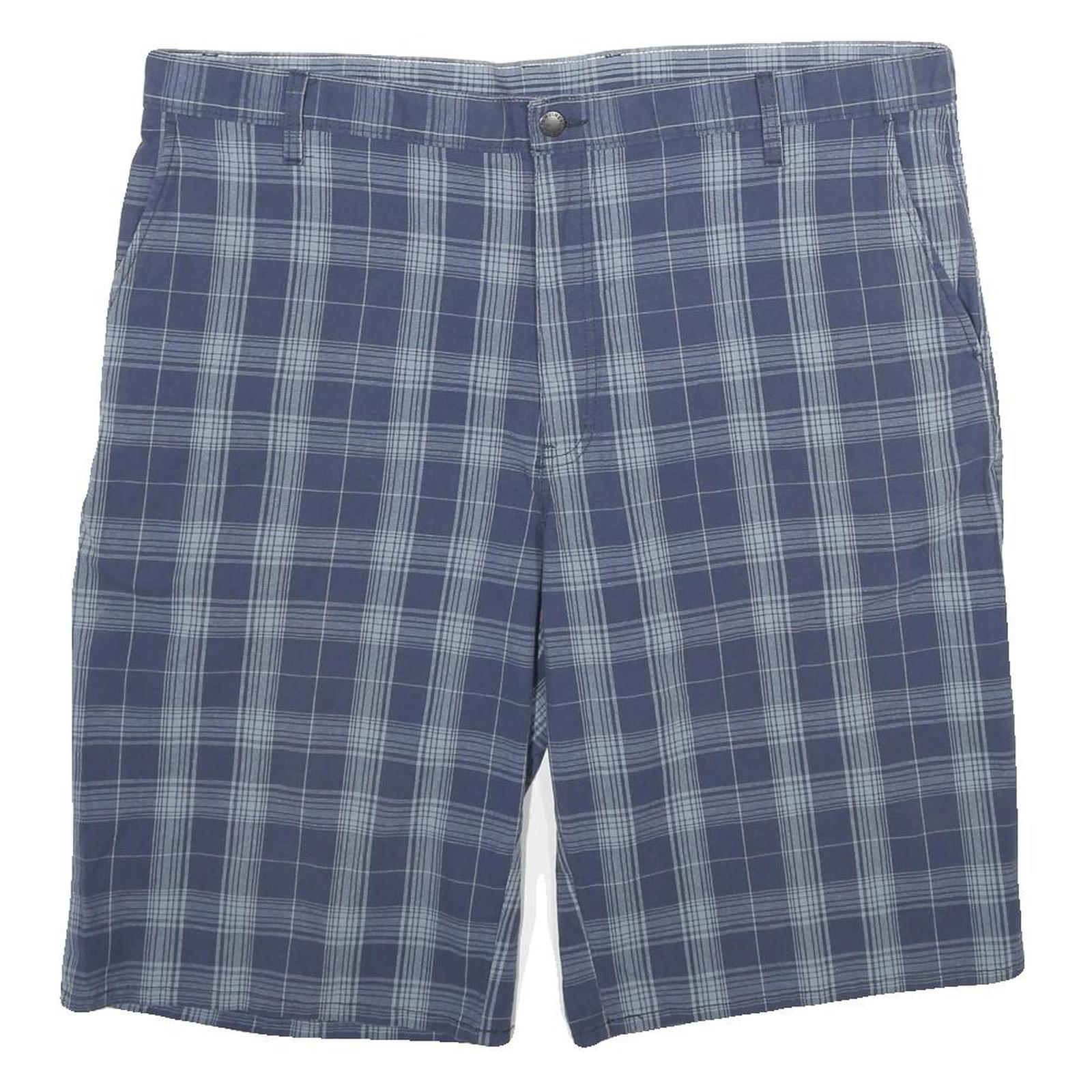 DICKIES Mens Blue Check Casual Shorts 2XL W42 Cotton Blend Comfortable Fit Refurbished - N/A refurbished available on Cerqular
