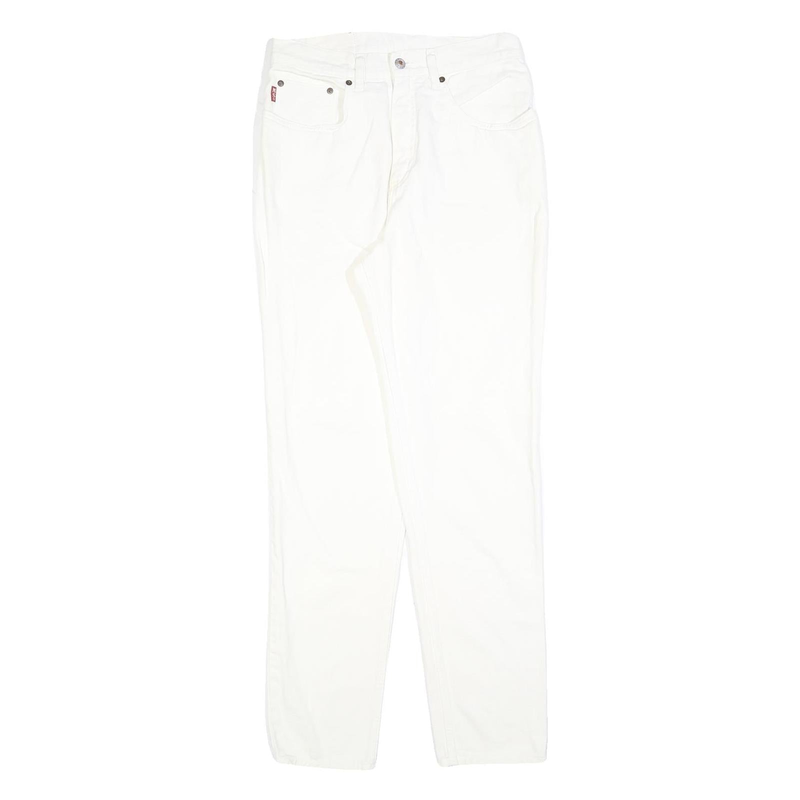 MARCEL SCHEINER Womens White Regular Fit Straight Denim Jeans Cotton Blend W28 Refurbished - N/A refurbished available on Cerqular