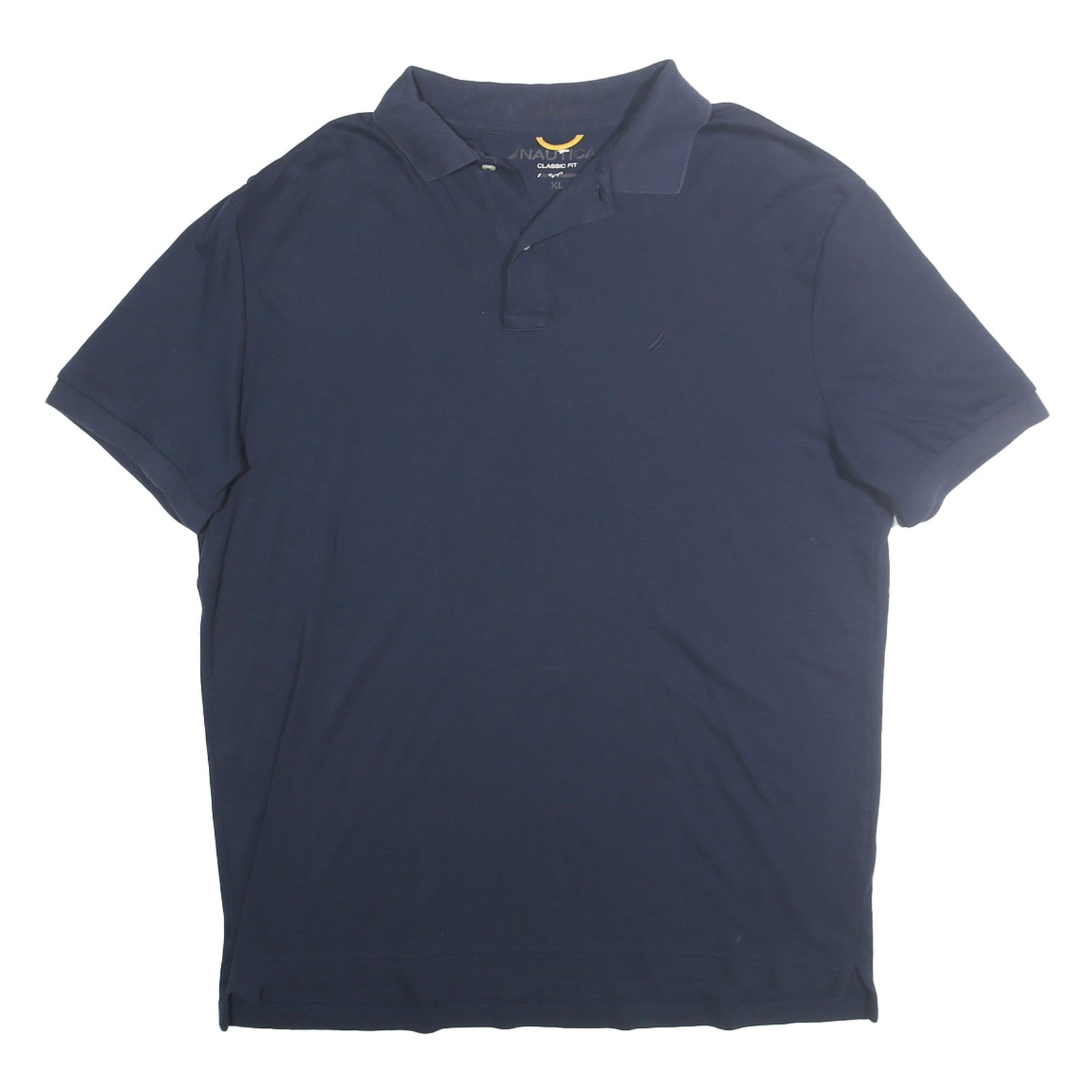NAUTICA Mens Blue Short Sleeve Plain XL Cotton Polo Shirt Classic Fit Refurbished - N/A refurbished available on Cerqular