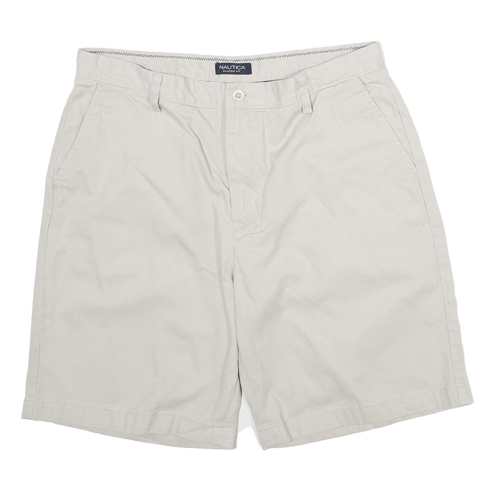 NAUTICA Mens Shorts Beige Classic Fit Plain L W32 Casual Cotton Summer Refurbished - N/A refurbished available on Cerqular