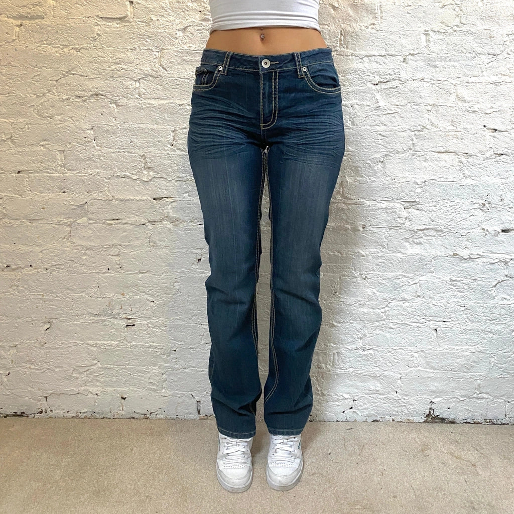 Unbranded Jeans - 34W UK 14 Blue Cotton Refurbished - Thrifted (note: this is a term often used to describe second- refurbished available on Cerqular