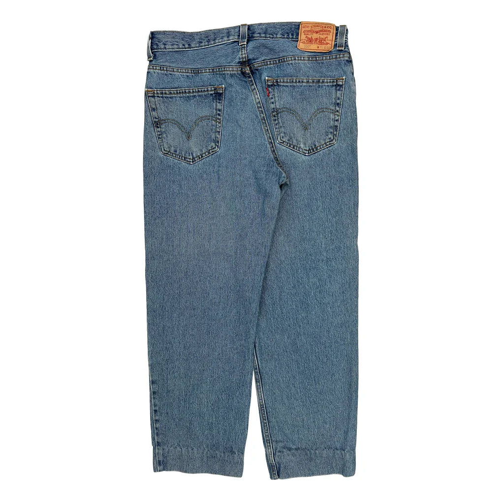 550 Levis Jeans - 35W 32L Blue Cotton Refurbished - Thrifted (note: this is a term often used to describe second- refurbished available on Cerqular