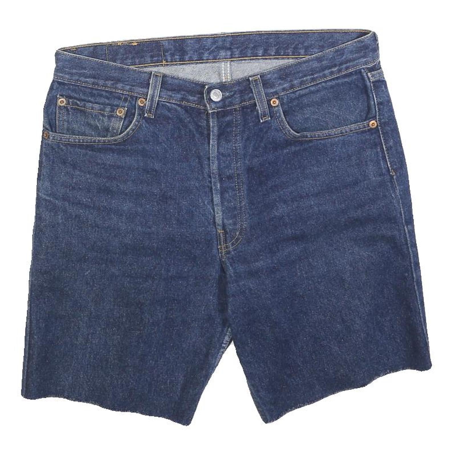 LEVI'S Mens Denim Blue Denim Cut-Off Shorts M W33 501 Relaxed Fit Refurbished - N/A refurbished available on Cerqular