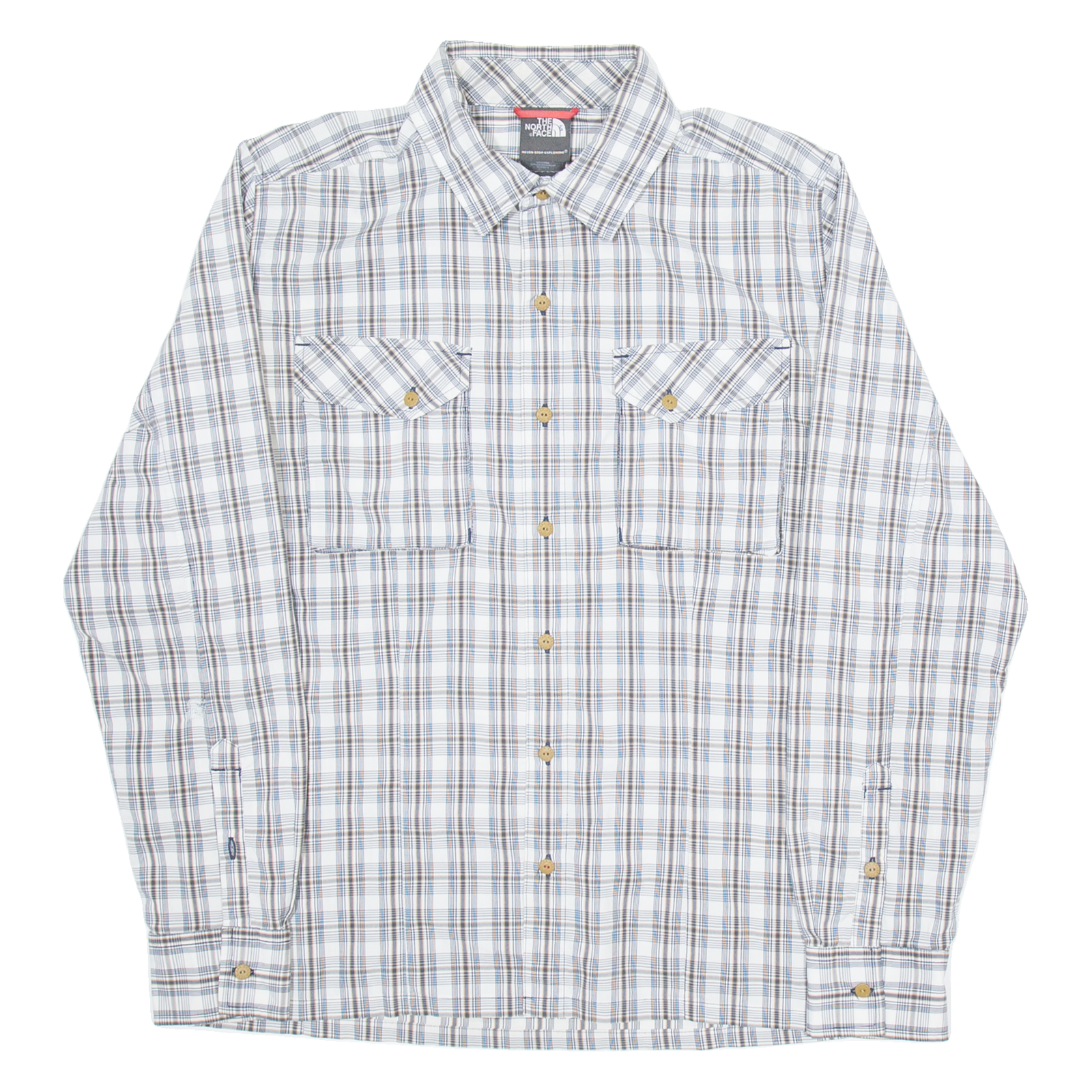 THE NORTH FACE Mens Shirt White Check Long Sleeve S Refurbished - N/A refurbished available on Cerqular