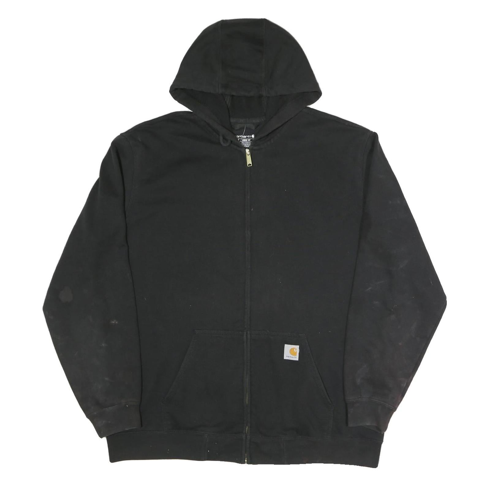 CARHARTT Mens Black Full Zip Hoodie XL Workwear Cotton Blend Casual Refurbished - N/A refurbished available on Cerqular