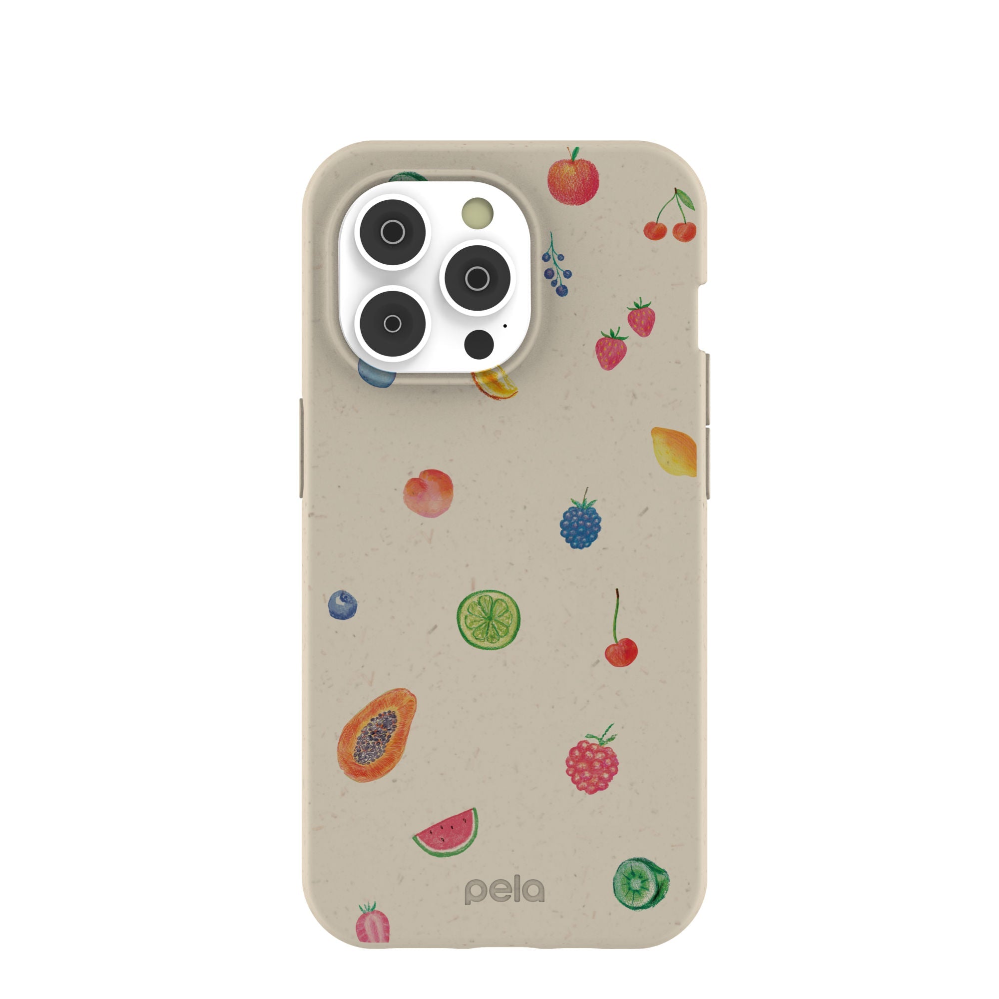 London Fog Lil Fruity iPhone 14 Pro Case Refurbished - Pela Case refurbished available on Cerqular