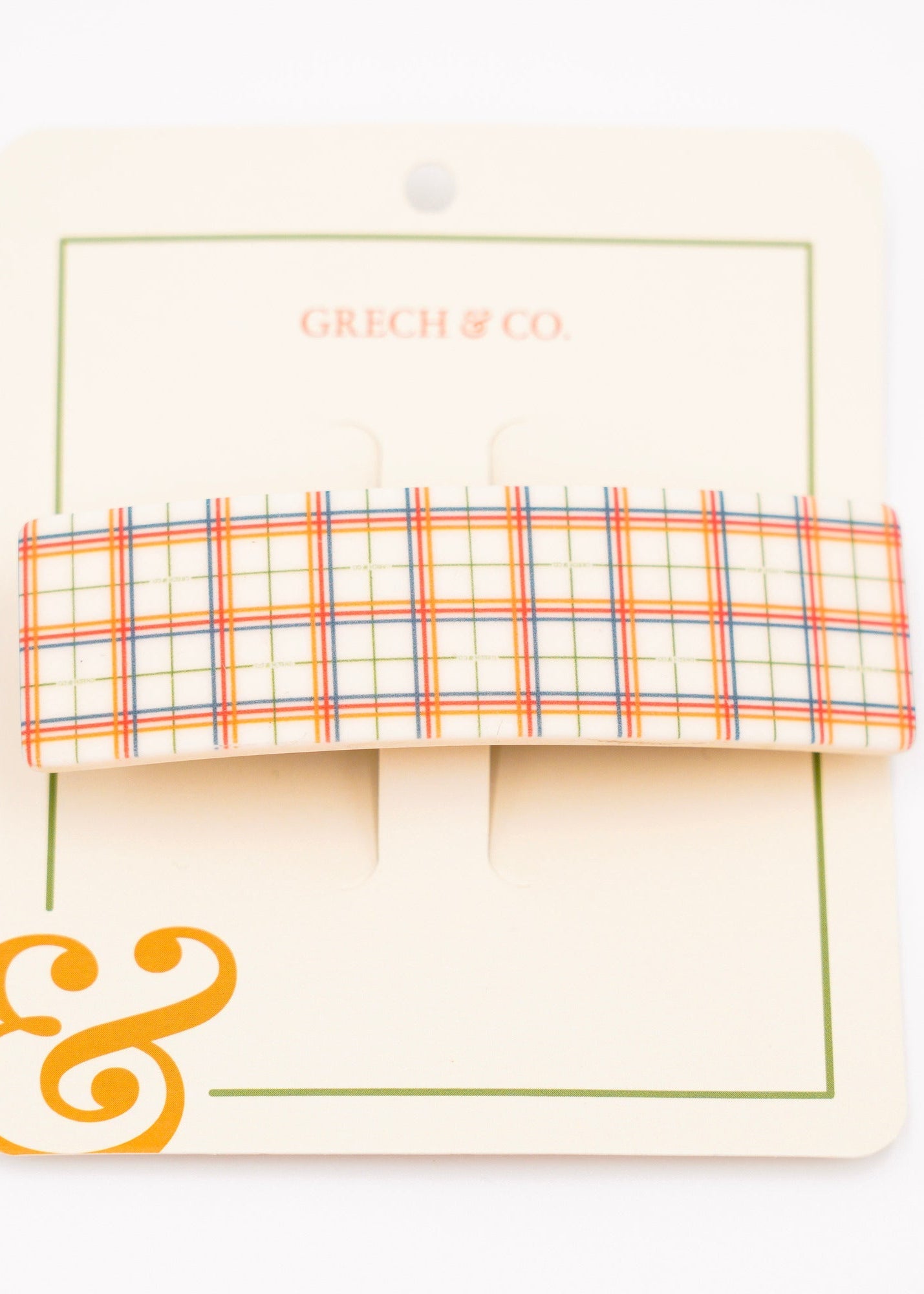 Wide bar clip - Plaid Pattern Refurbished - N/A (Note: This brand may not be well-known globally refurbished available on Cerqular