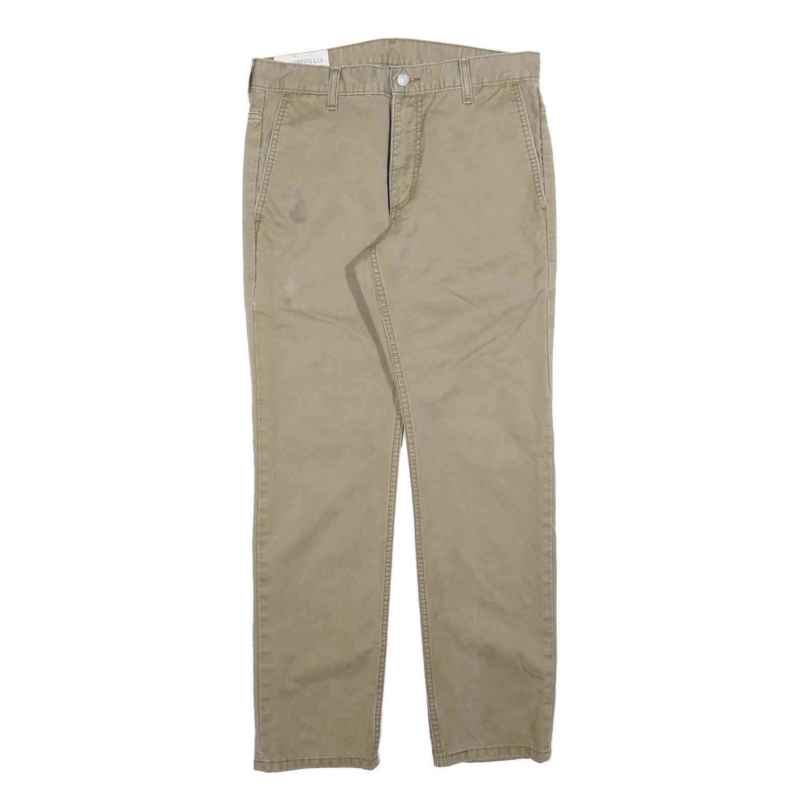 Buy LEVI'S Mens Cotton Blend Beige Slim Straight Trousers W31 L30 Casual Classic Zip Refurbished - $41.59 LEVI'S Mens Cotton Blend Beige Slim Straight Trousers W31 L30 Casual Classic Zip Refurbished - N/A refurbished available on Cerqular