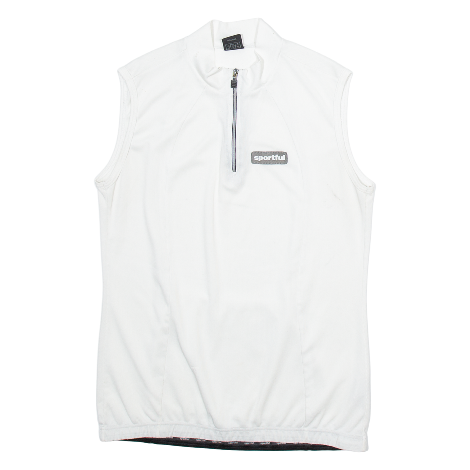SPORTFUL Womens Jersey White Sleeveless 1/4 Zip M Refurbished - N/A refurbished available on Cerqular