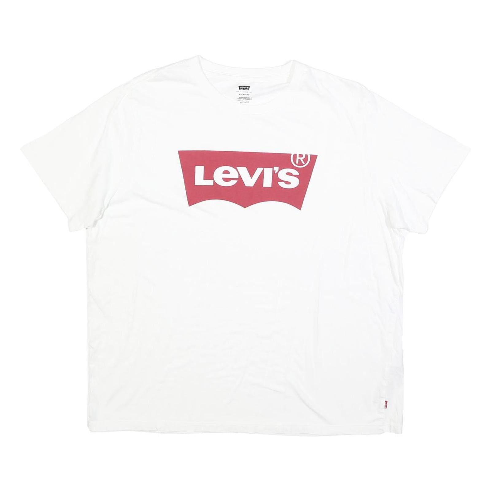 LEVI'S Womens White XL Graphic T-Shirt Short Sleeve Crew Neck Logo Print Refurbished - N/A refurbished available on Cerqular