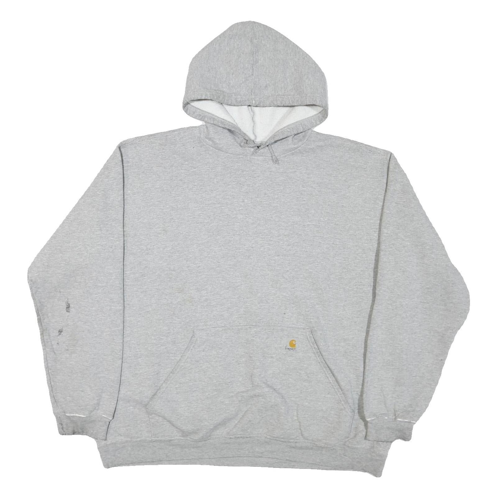 CARHARTT Mens Grey Hoodie XL Cotton Blend Pullover Casual Workwear Pocket Refurbished - N/A refurbished available on Cerqular