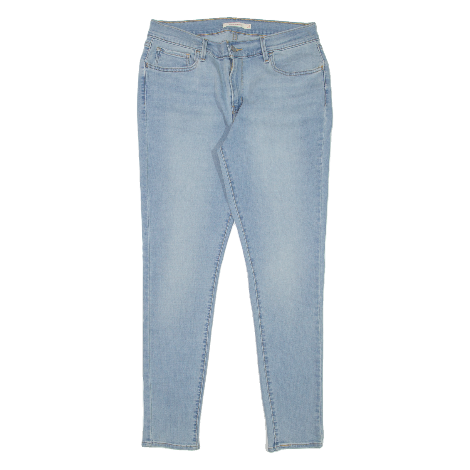 LEVI'S 710 Womens Jeans Blue Slim Skinny Stone Wash W32 L30 Refurbished - N/A refurbished available on Cerqular