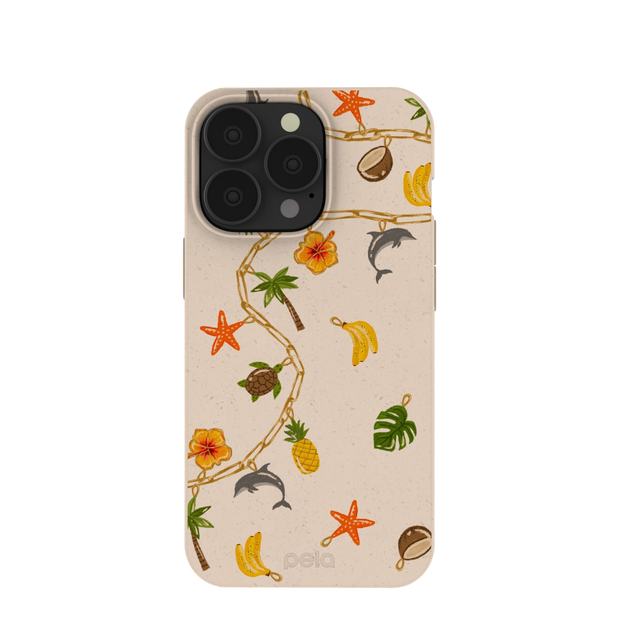 Seashell Island Charms iPhone 13 Pro Case Refurbished - Pela Case refurbished available on Cerqular