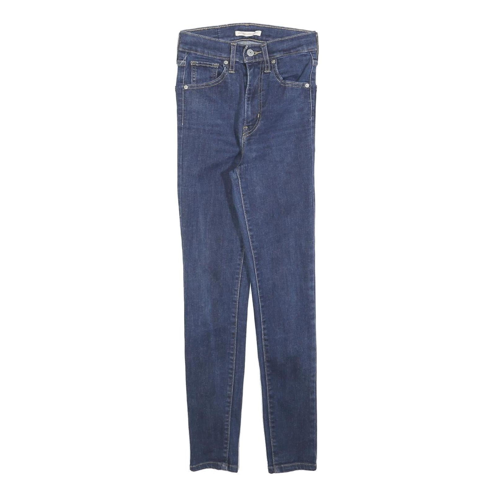 LEVI'S Womens Jeans Blue Slim Skinny Denim Medium W25 L26 Zip Cotton Blend Refurbished - N/A refurbished available on Cerqular