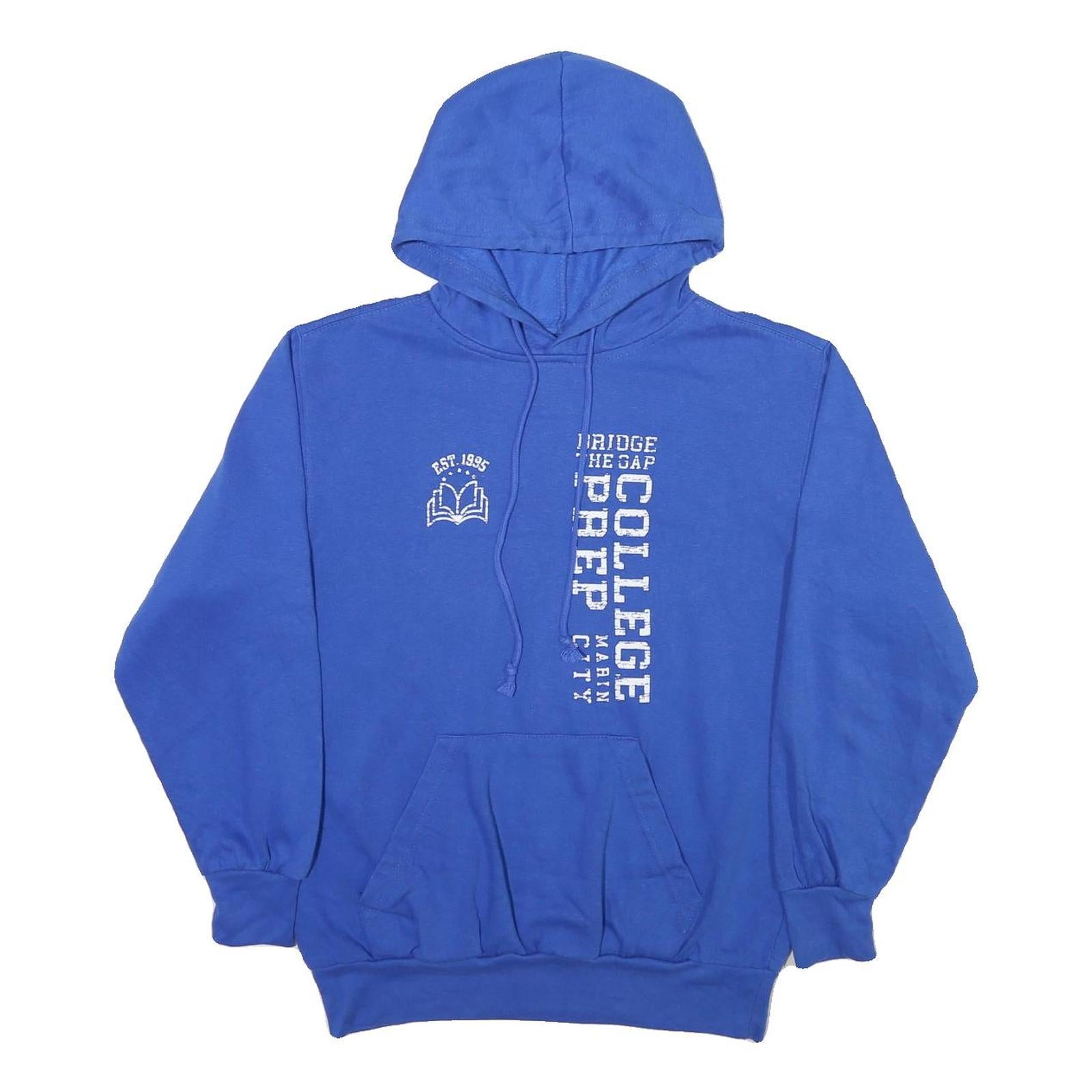 MV SPORT Mens Blue College Prep Hoodie M Cotton Blend Casual Drawstring Hood Refurbished - N/A refurbished available on Cerqular