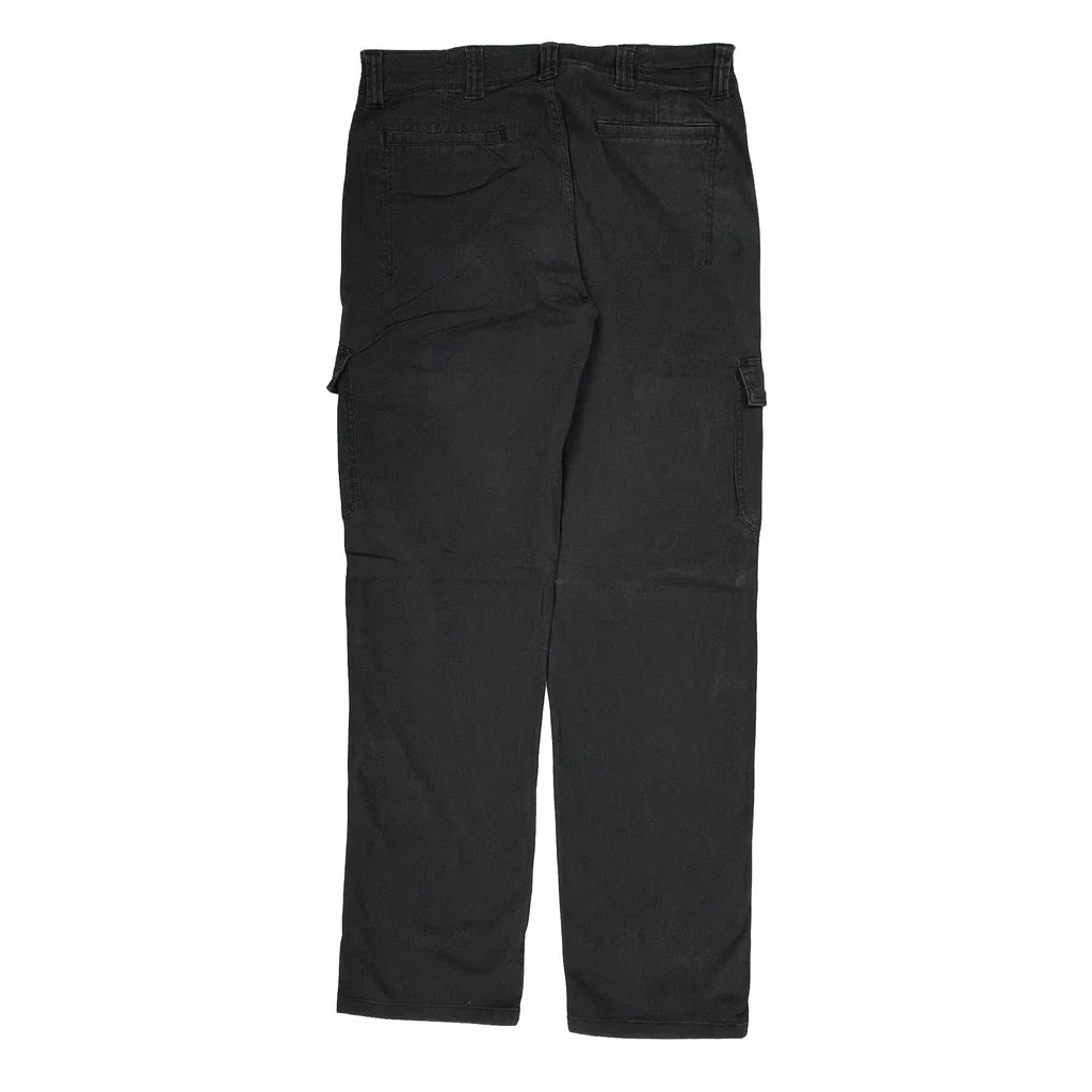 Wrangler Cargo Trousers - 34W 32L Black Cotton Refurbished - Thrifted (note: this is a term often used to describe second- refurbished available on Cerqular