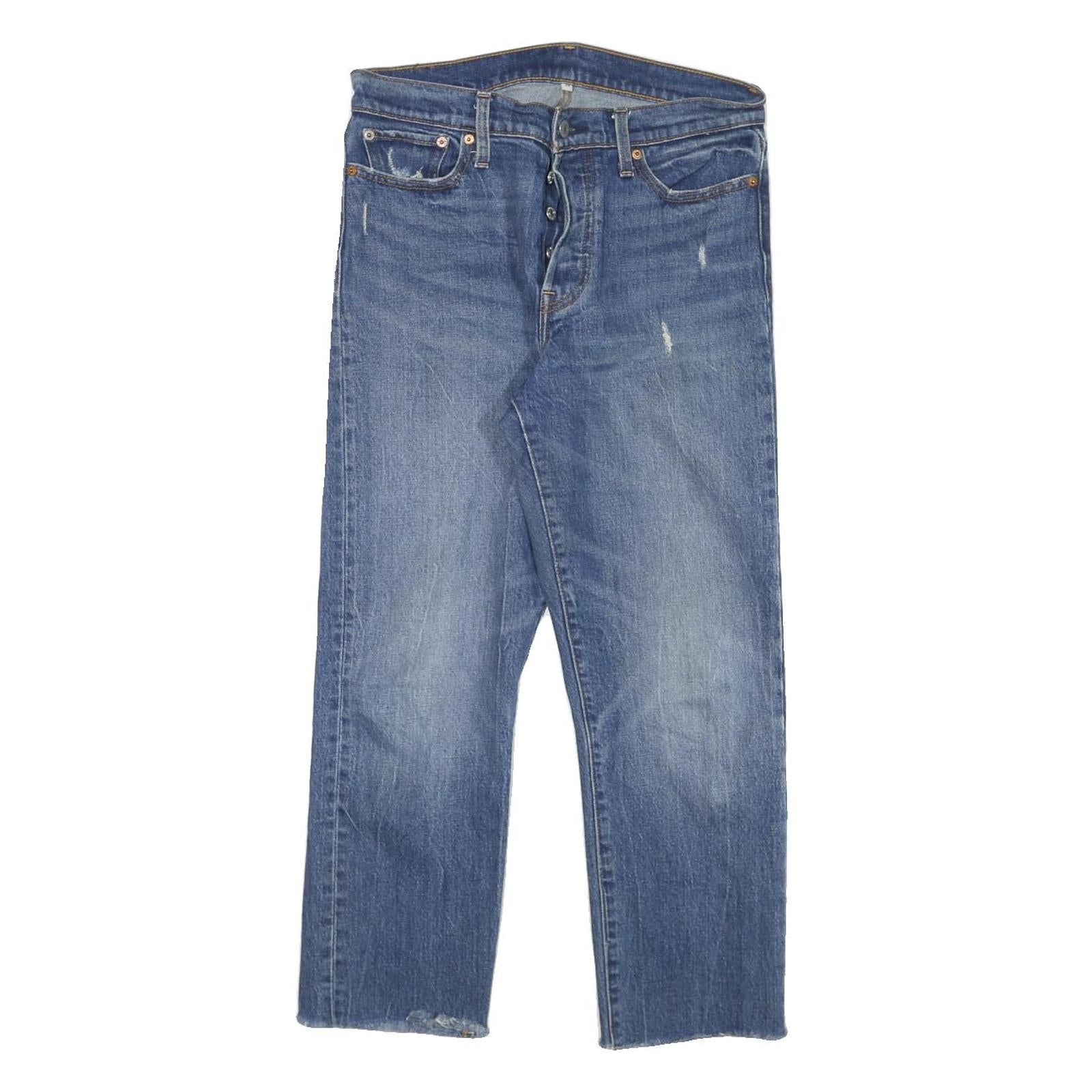 LEVI'S 501 Womens Jeans Blue Regular Straight Denim Medium W30 L26 Classic Fit Refurbished - N/A refurbished available on Cerqular