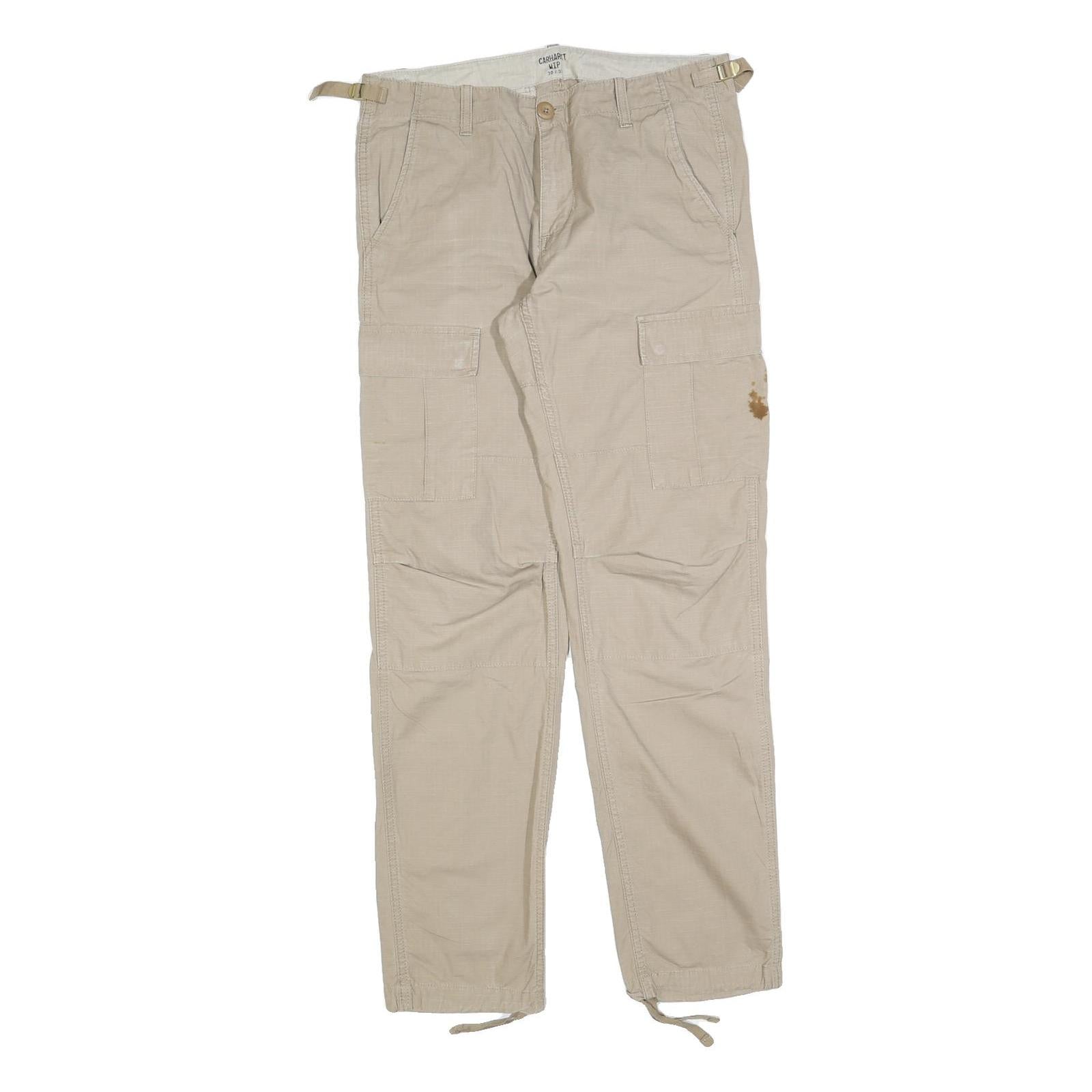 Buy CARHARTT Mens Beige Regular Cargo Trousers W30 L32 Cotton Blend Zip Pocket Refurbished - $57.19 CARHARTT Mens Beige Regular Cargo Trousers W30 L32 Cotton Blend Zip Pocket Refurbished - N/A refurbished available on Cerqular