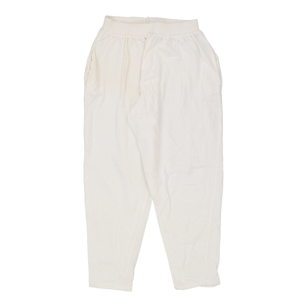 Claudia Joggers - Medium White Cotton Blend Refurbished - Thrifted (note: this is a term often used to describe second- refurbished available on Cerqular