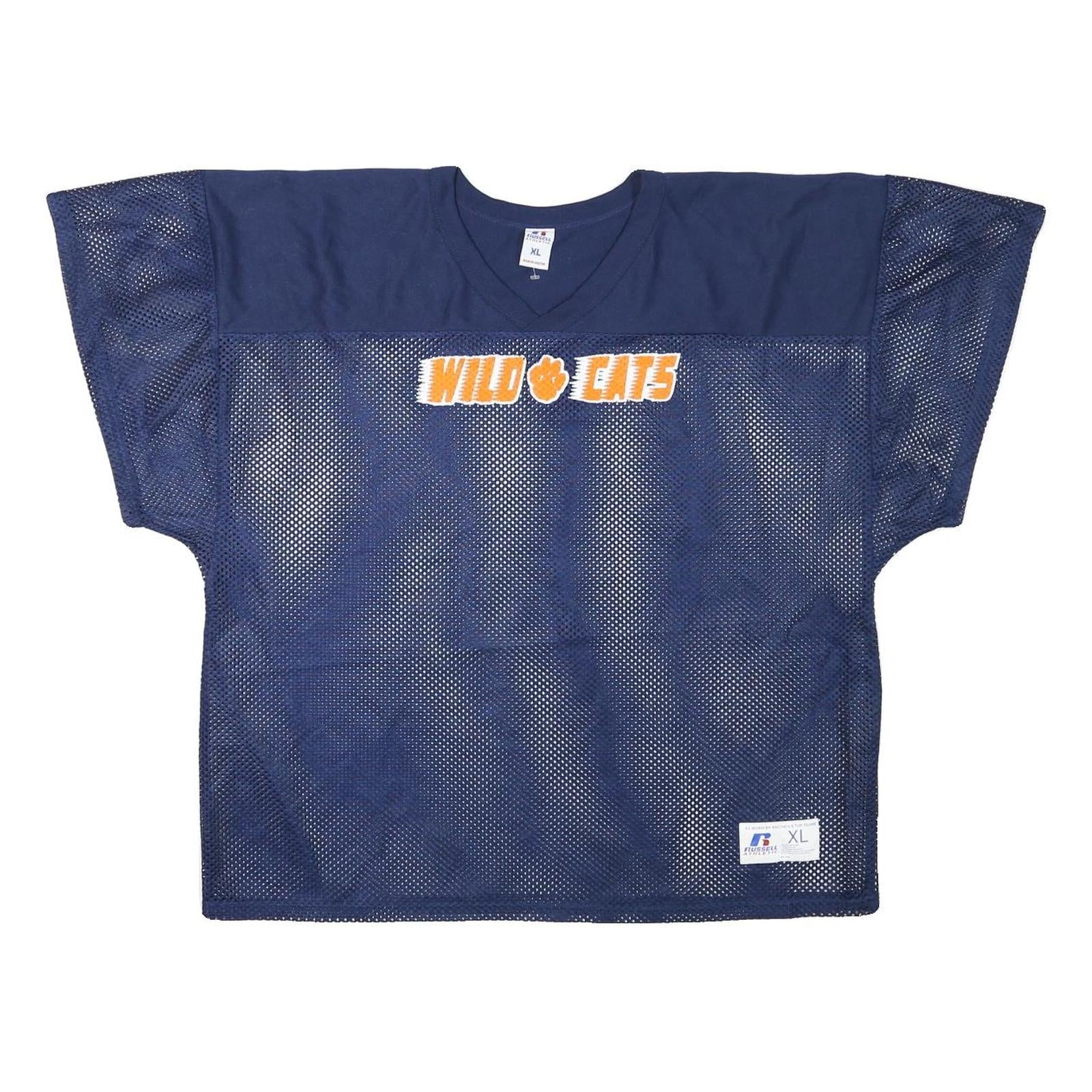RUSSELL ATHLETIC Mens Blue Wild Cats Graphic T-Shirt XL Short Sleeve V-Neck Refurbished - N/A refurbished available on Cerqular