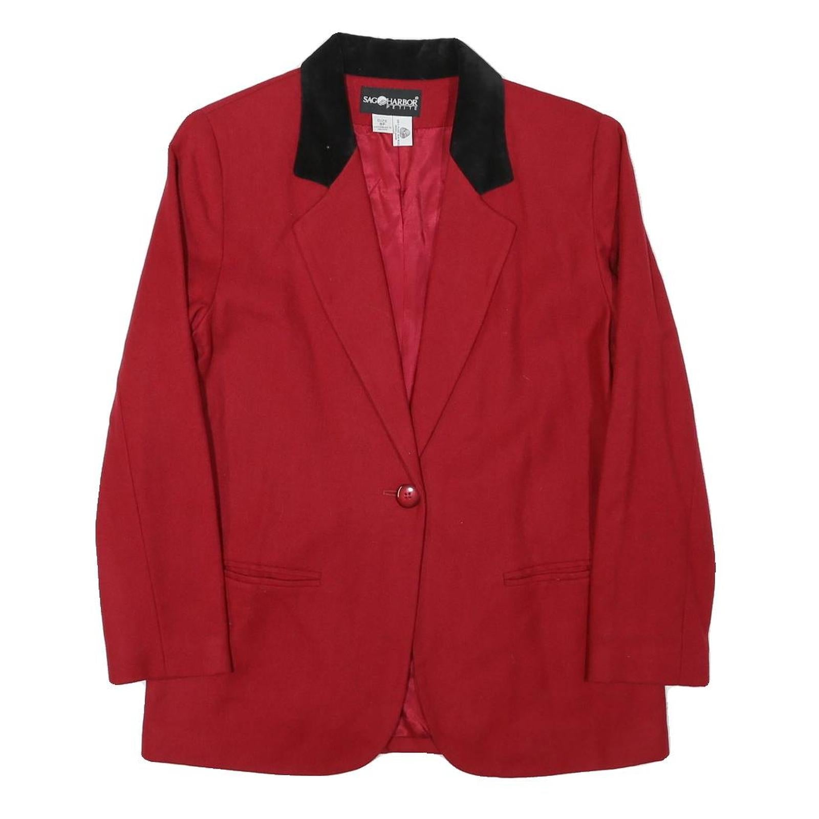 Buy SAG HARBOR Womens Red & Black Blazer Jacket S Wool Classic Button Closure Refurbished - $48.09 SAG HARBOR Womens Red & Black Blazer Jacket S Wool Classic Button Closure Refurbished - N/A refurbished available on Cerqular