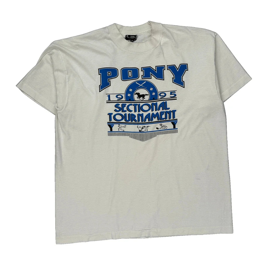 Buy Sectional Tournament Fruit Of The Loom Single Stitch T-Shirt - XL White Cotton Blend Refurbished - $33.49 Sectional Tournament Fruit Of The Loom Single Stitch T-Shirt - XL White Cotton Blend Refurbished - Thrifted (note: this is a term often used to describe second- refurbished available on Cerqular