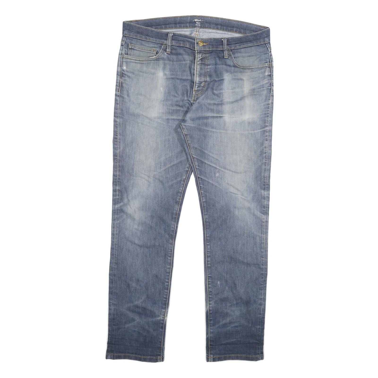 CARHARTT Mens Jeans Blue Regular Straight Denim Medium W36 L32 Classic Zip Refurbished - N/A refurbished available on Cerqular