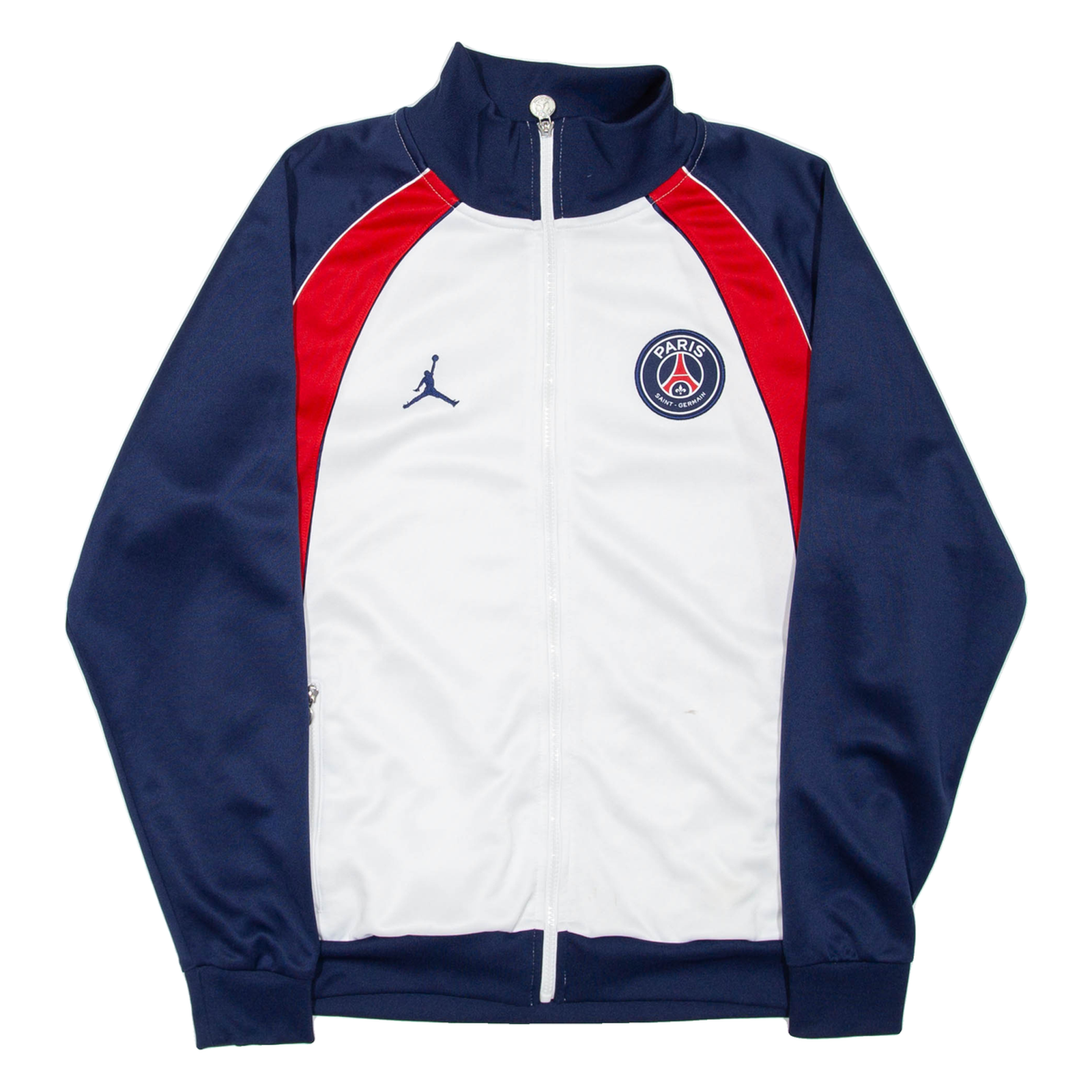 AIR JORDAN Paris Saint Germain Mens Track Jacket Blue Colourblock S Refurbished - N/A refurbished available on Cerqular