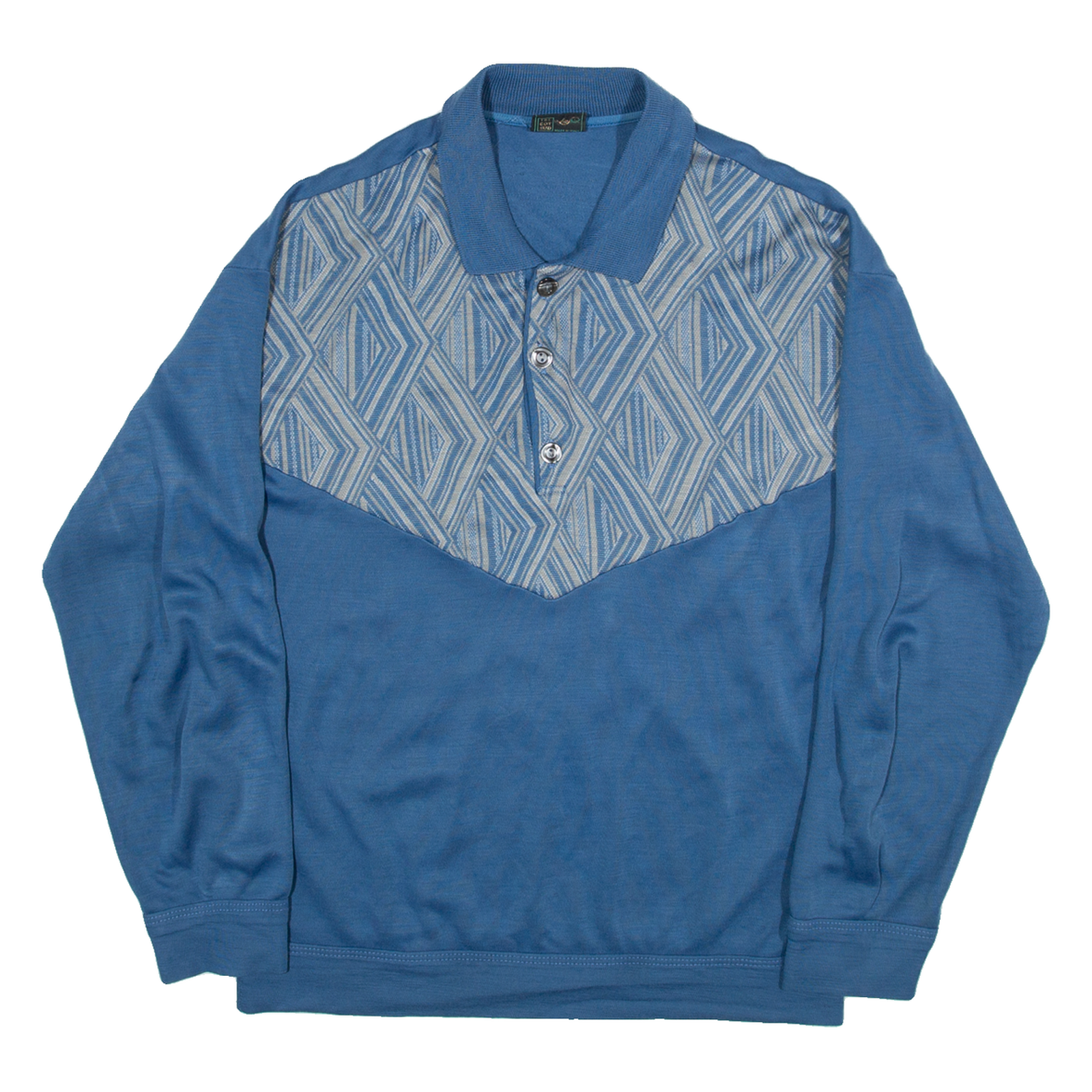 ORO TRICOT Mens Polo Shirt Blue Long Sleeve L Refurbished - N/A refurbished available on Cerqular
