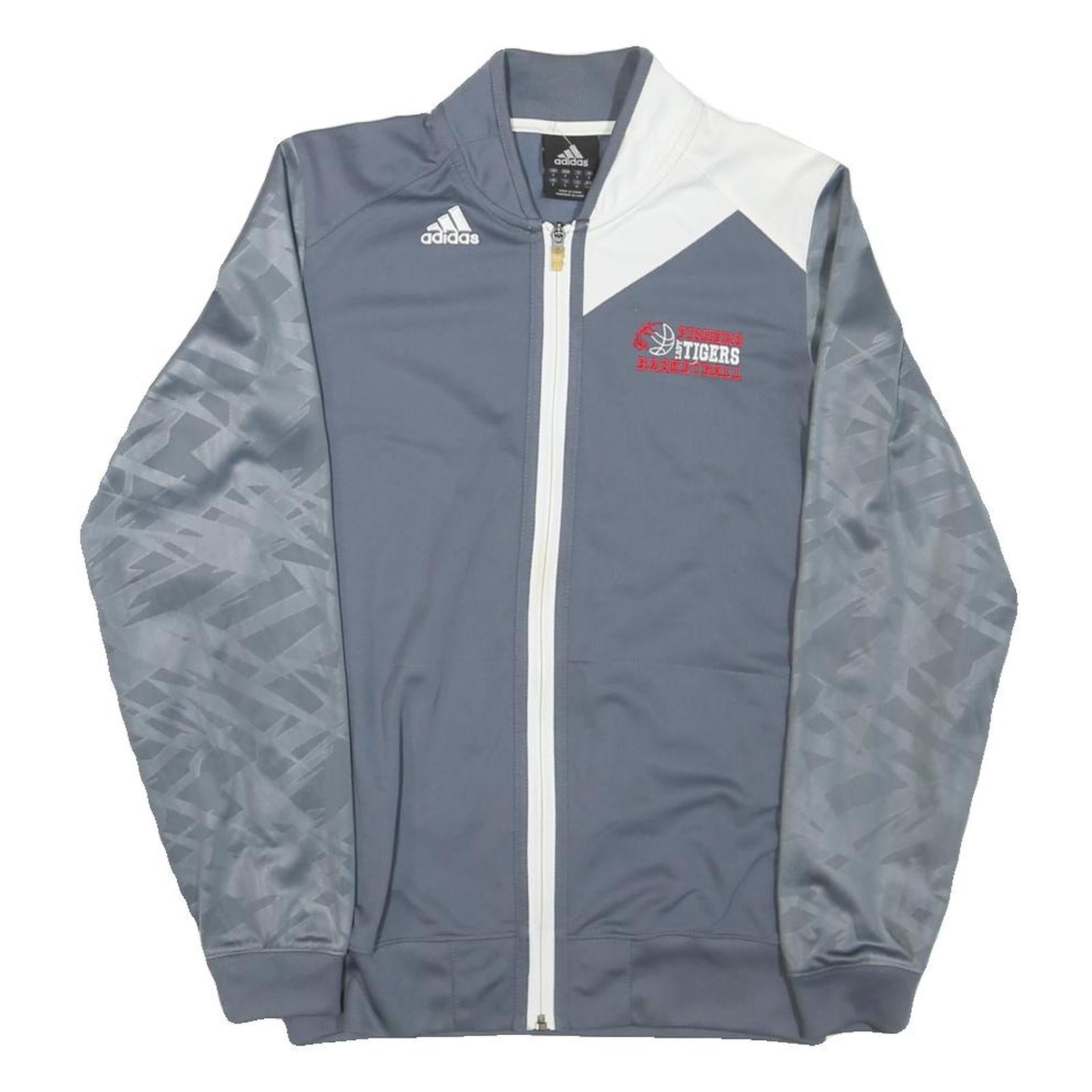 Buy ADIDAS Mens Grey & White Tigers Basketball Track Jacket S Polyester Blend Refurbished - $41.59 ADIDAS Mens Grey & White Tigers Basketball Track Jacket S Polyester Blend Refurbished - N/A refurbished available on Cerqular