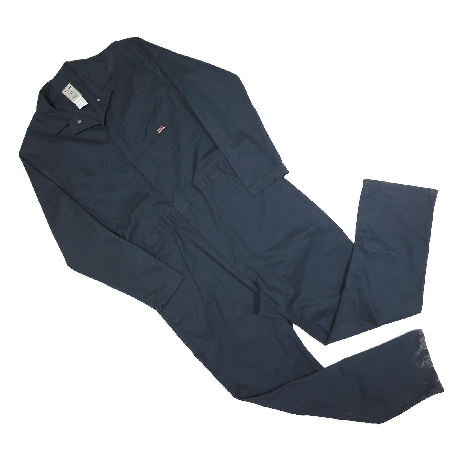 DICKIES Mens Navy Blue Cotton Blend Regular Fit Dungarees L W40 L34 Workwear Refurbished - N/A refurbished available on Cerqular