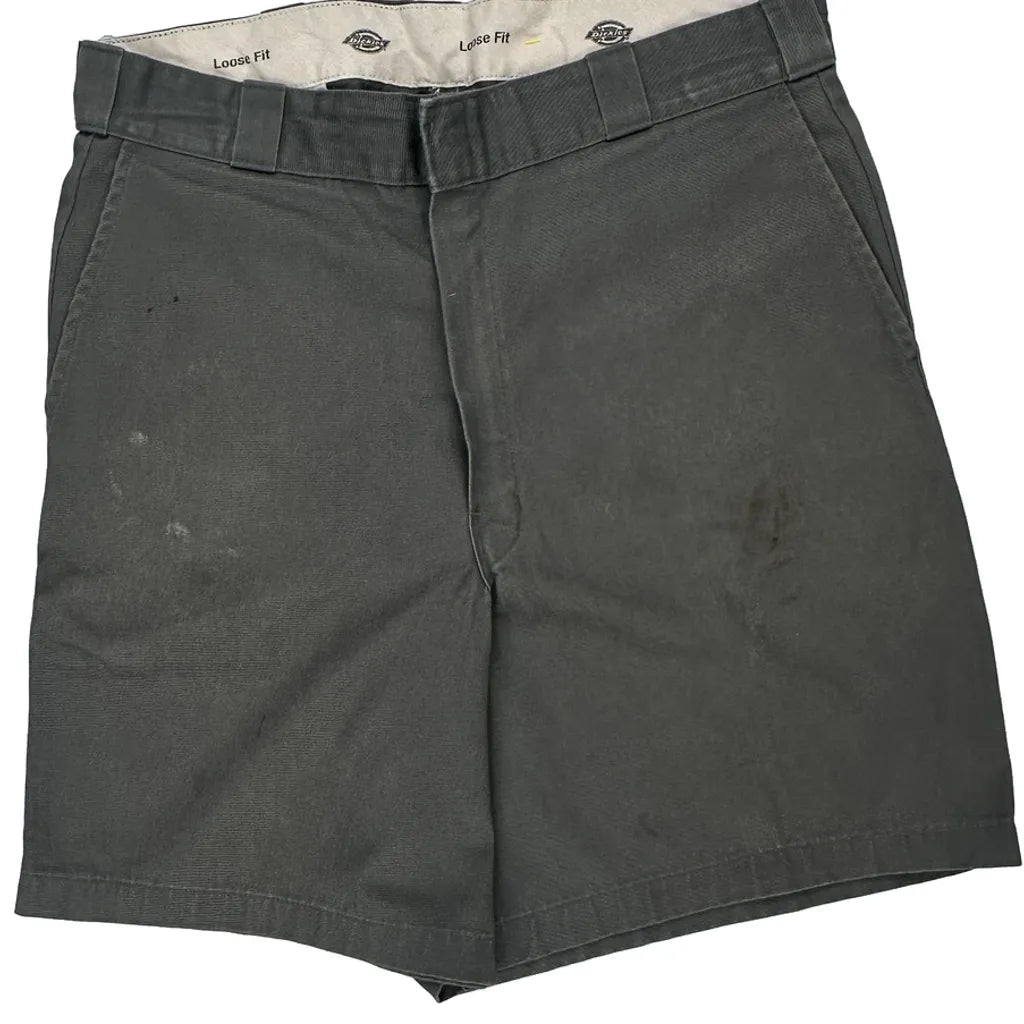 Dickies Shorts - 32W 7L Grey Cotton Blend Refurbished - Thrifted (note: this is a term often used to describe second- refurbished available on Cerqular