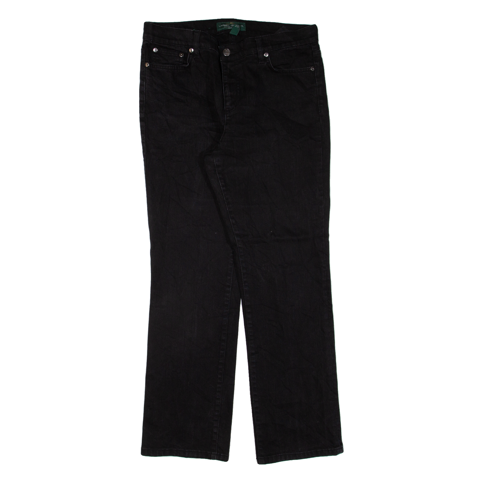 LAUREN RALPH LAUREN Womens Jeans Black Regular Straight W32 L29 Refurbished - N/A refurbished available on Cerqular