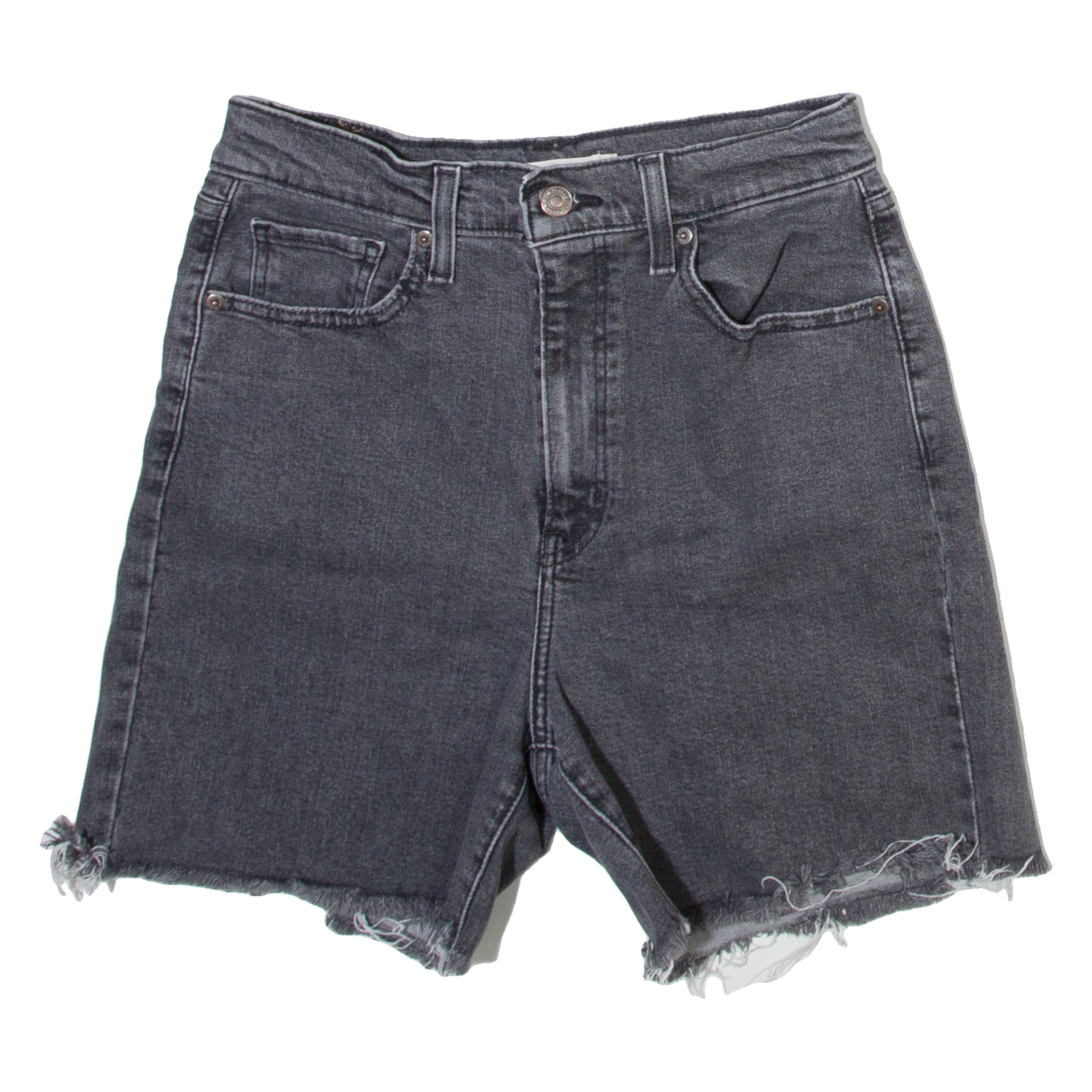 LEVI'S Womens Denim Shorts Grey XS W26 Refurbished - N/A refurbished available on Cerqular