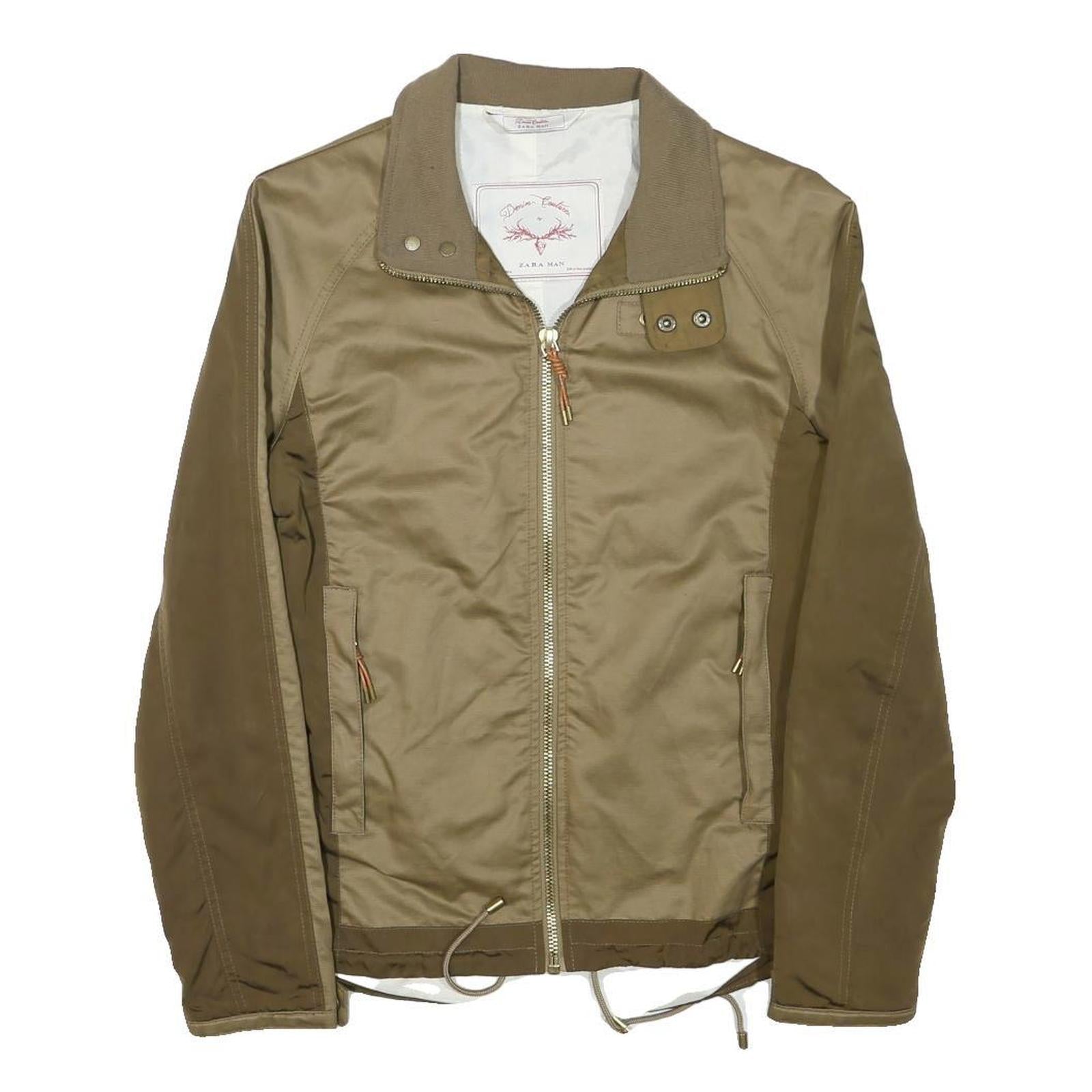 Buy ZARA MAN Mens Beige & Brown Zip Jacket S Polyester Blend Casual Lightweight Refurbished - $32.49 ZARA MAN Mens Beige & Brown Zip Jacket S Polyester Blend Casual Lightweight Refurbished - N/A refurbished available on Cerqular
