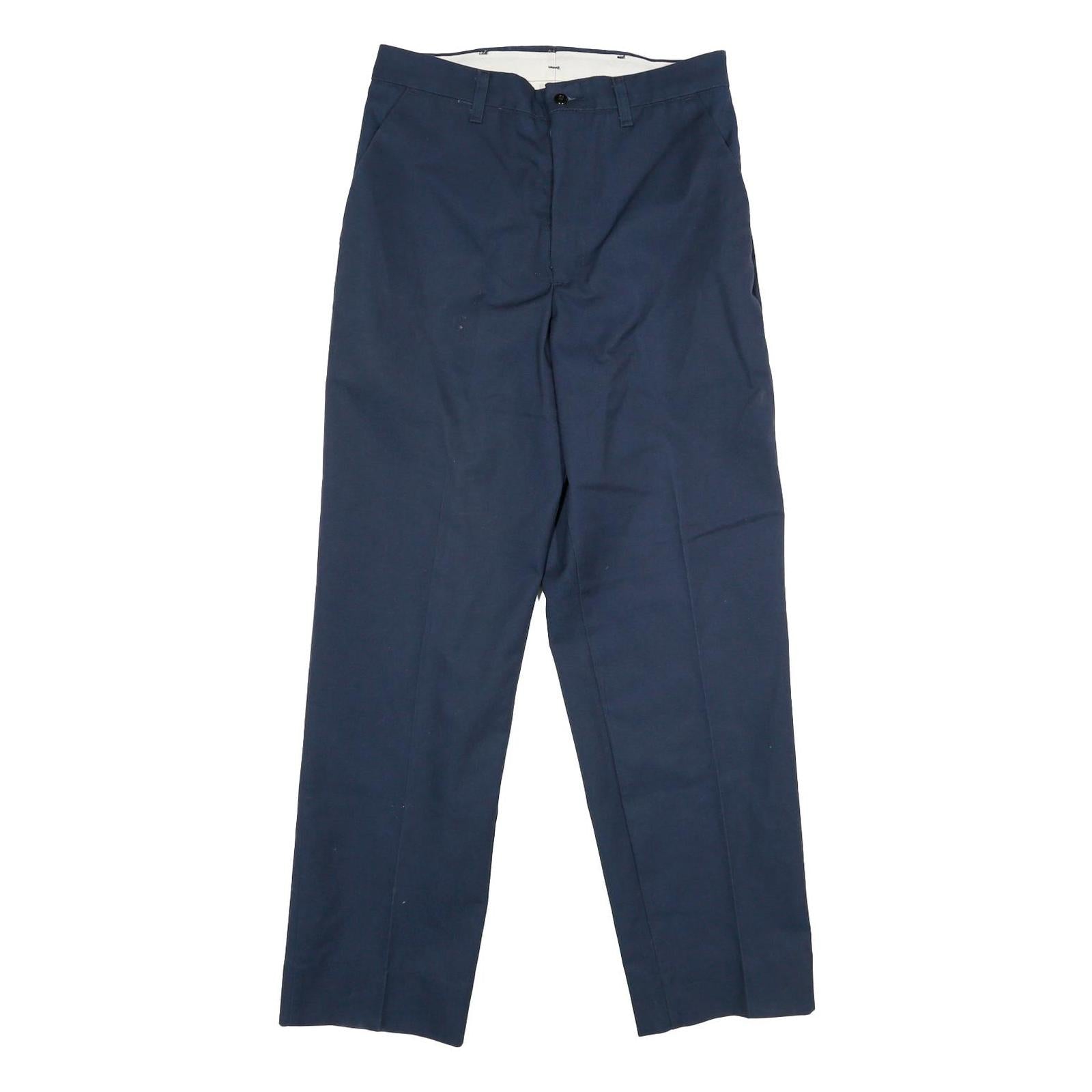 RED KAP Mens Polyester Blend Navy Regular Straight Trousers W30 L31 Workwear Refurbished - N/A refurbished available on Cerqular