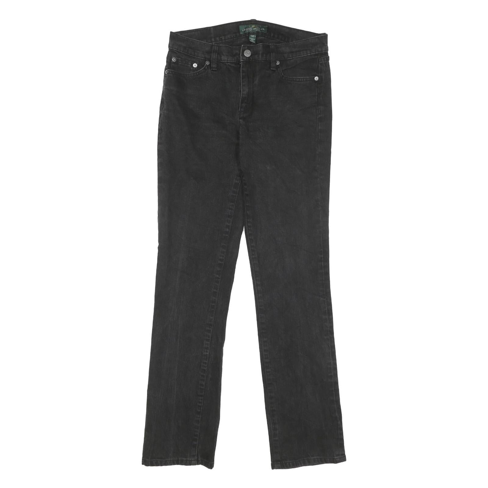 LAUREN RALPH LAUREN Womens Jeans Black Regular Straight Denim W30 L30 Stylish Refurbished - N/A refurbished available on Cerqular