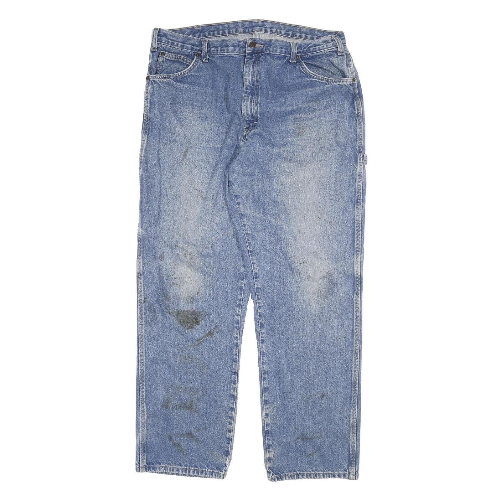 DICKIES Mens Jeans Blue Relaxed Straight Denim Medium W40 L32 Workwear Zip Refurbished - N/A refurbished available on Cerqular