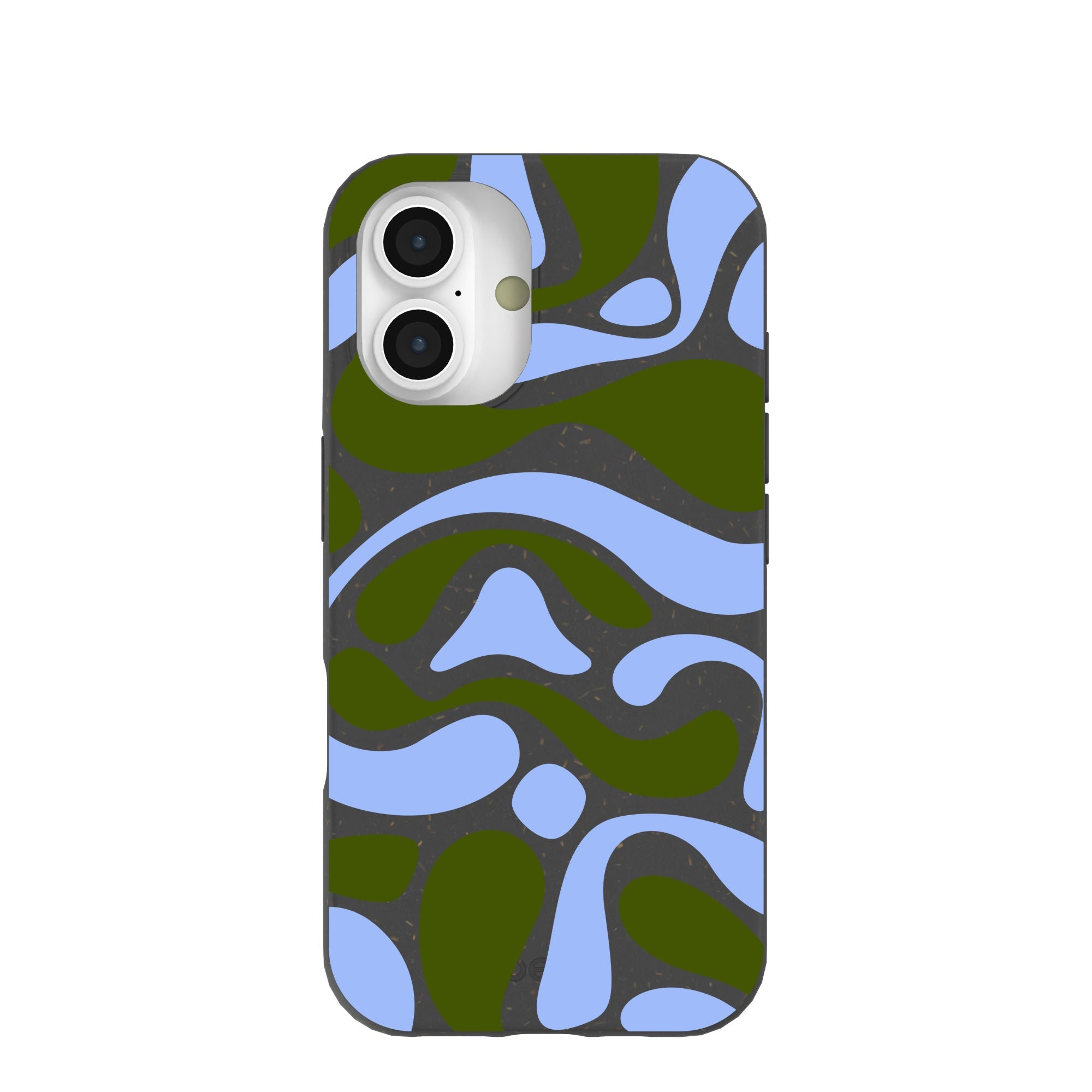 Black Curve and Flow iPhone 16 Case Refurbished - Pela Case refurbished available on Cerqular