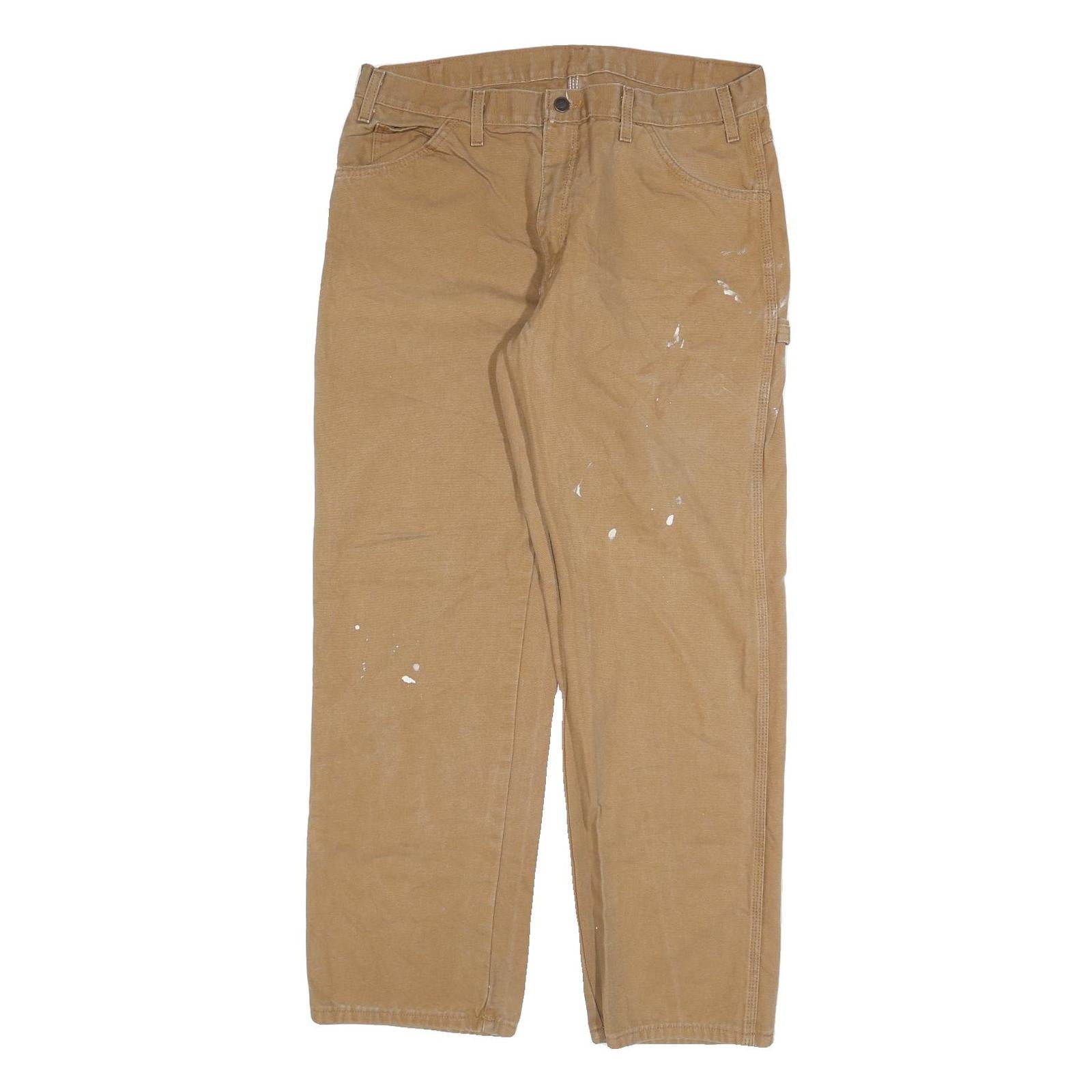 DICKIES Mens Relaxed Jeans Beige Cotton Blend W36 L32 Workwear Zip Closure Refurbished - N/A refurbished available on Cerqular