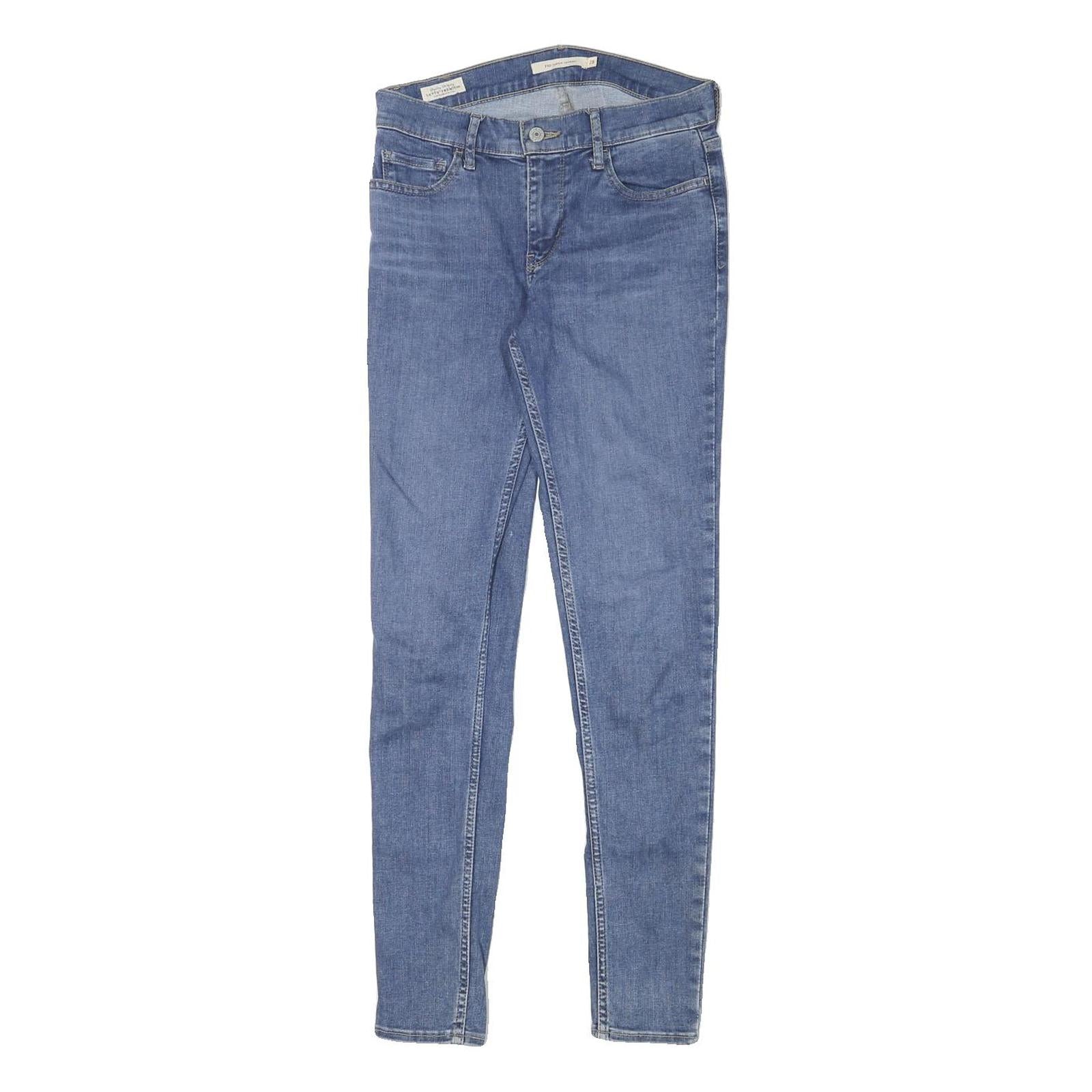 LEVI'S Womens Jeans Blue Slim Skinny Denim Medium W27 L29 Stretch Cotton Blend Refurbished - N/A refurbished available on Cerqular