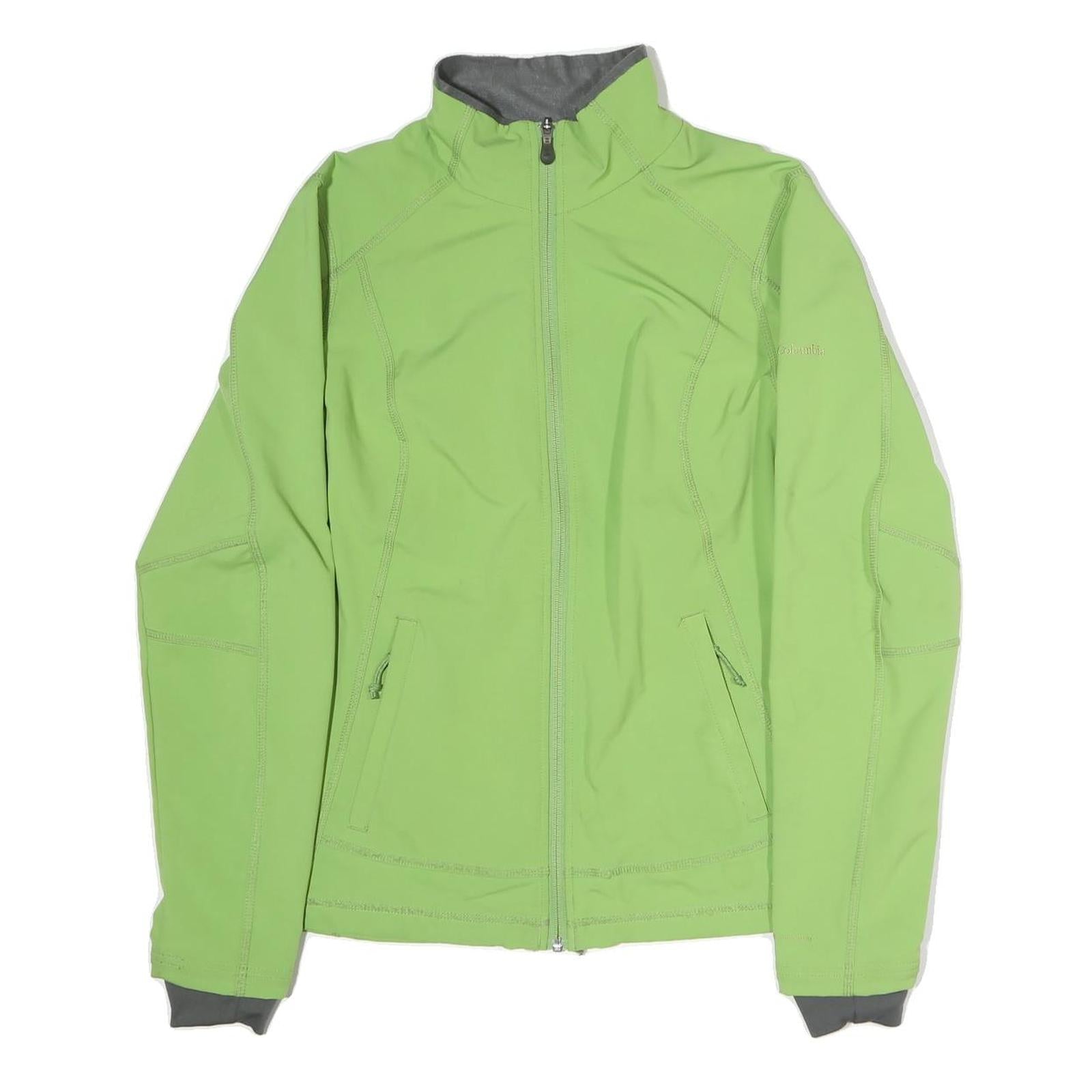 COLUMBIA Womens Green Jacket L Polyester Plain Zip Sports Outdoor Activewear Refurbished - N/A refurbished available on Cerqular