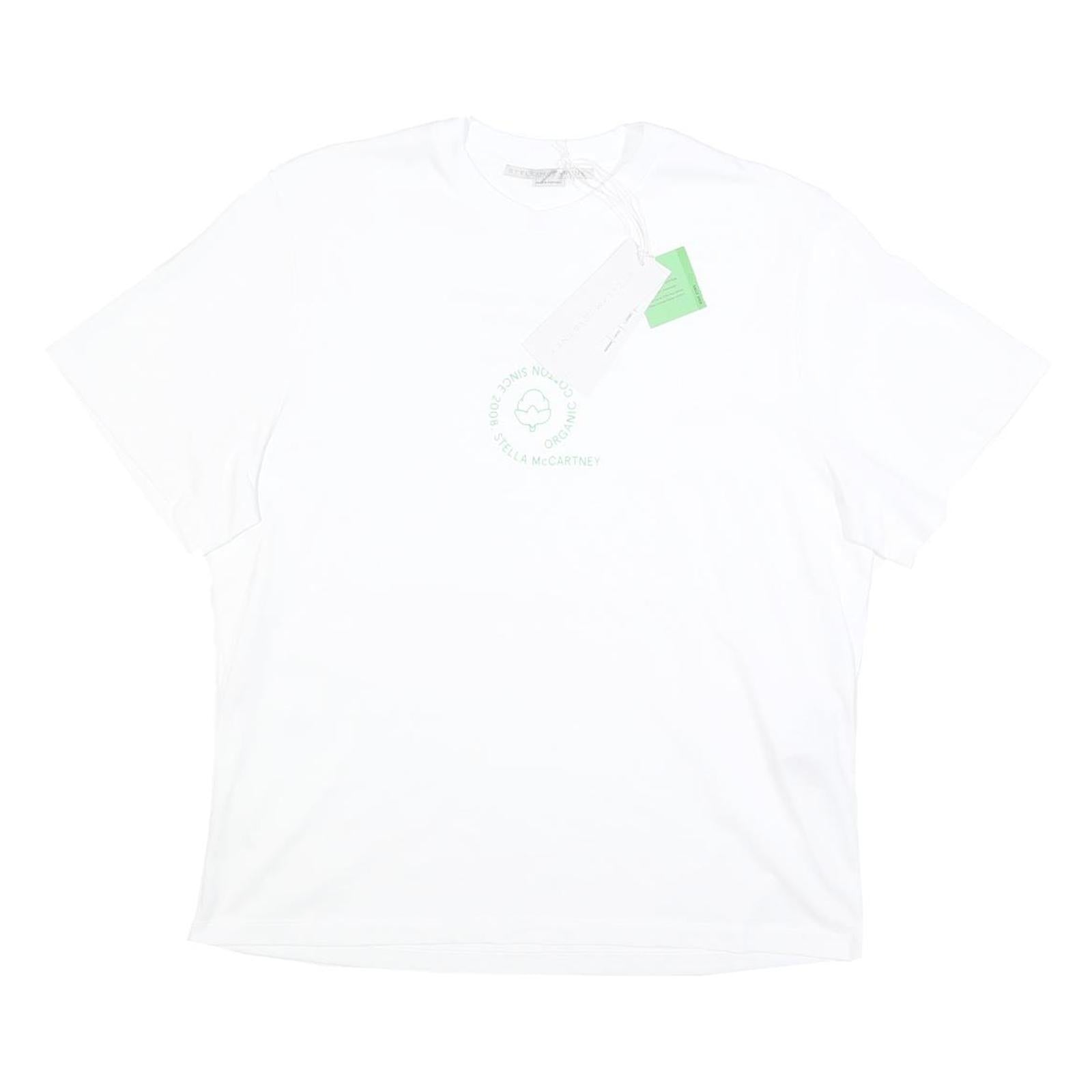 STELLA MCCARTNEY Womens White XS Short Sleeve Crew Neck Organic Cotton T-Shirt Refurbished - N/A refurbished available on Cerqular