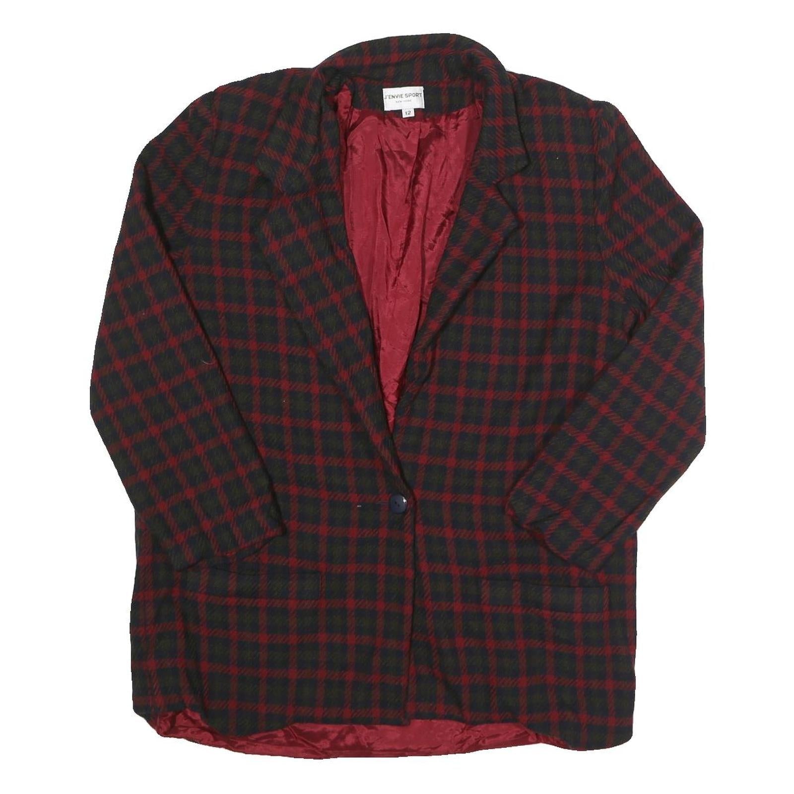 Buy J'ENVIE SPORT Womens Red & Black Check Wool Jacket UK 14 Button Closure Classic Refurbished - $48.09 J'ENVIE SPORT Womens Red & Black Check Wool Jacket UK 14 Button Closure Classic Refurbished - N/A refurbished available on Cerqular