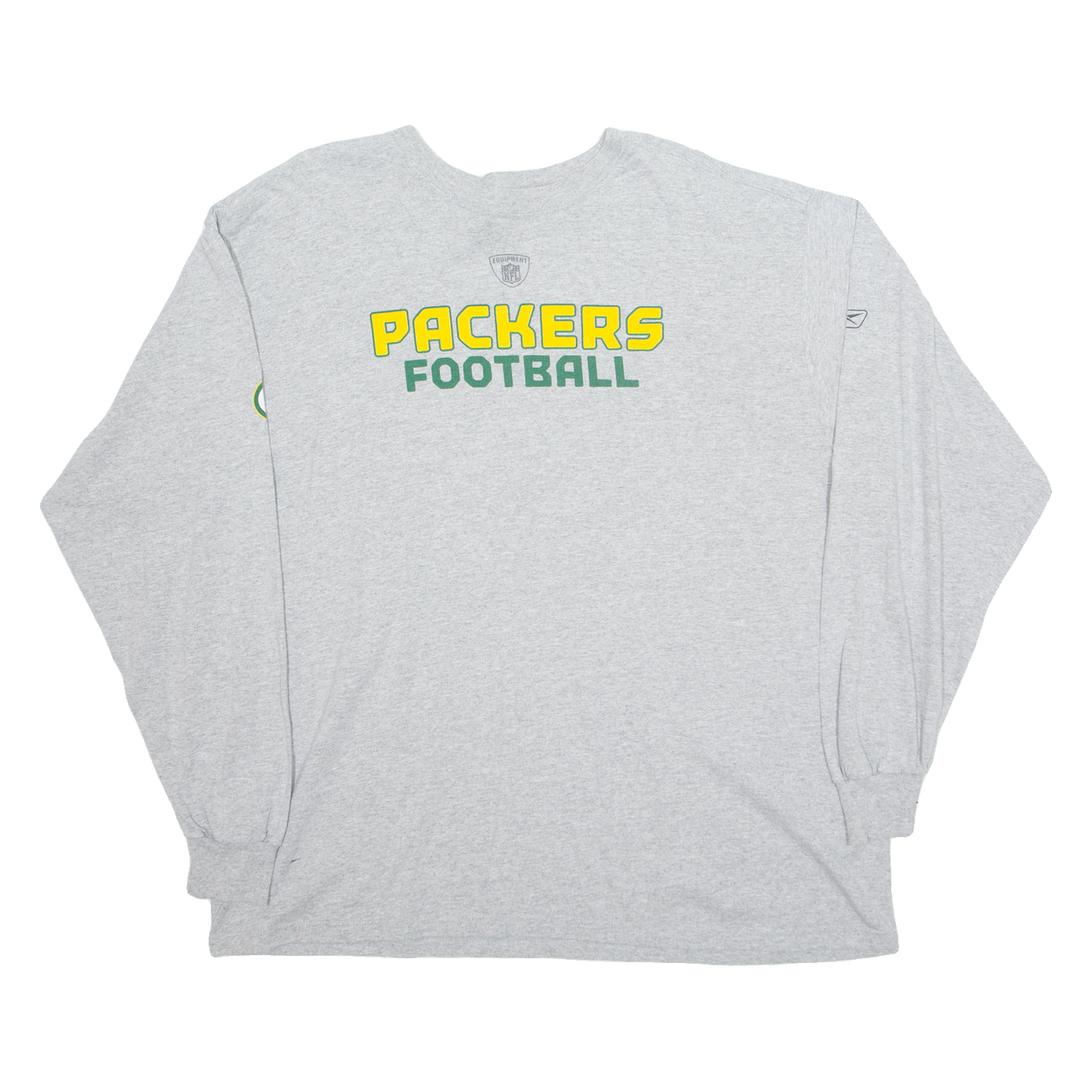 REEBOK Packers Mens T-Shirt Grey Long Sleeve USA XL Refurbished - N/A refurbished available on Cerqular