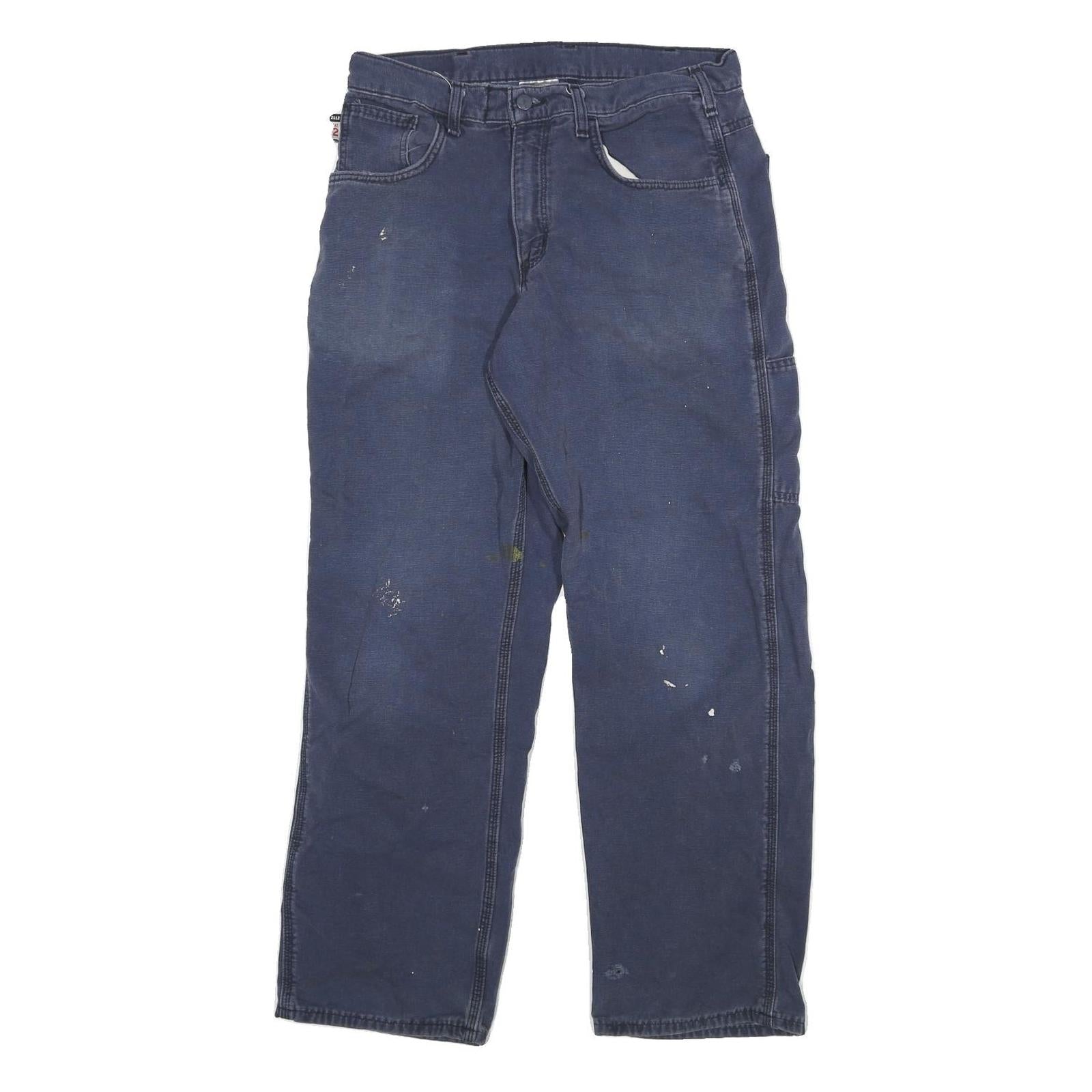CARHARTT Mens Regular Fit Blue Denim Jeans W30 L27 Workwear Utility Zip Closure Refurbished - N/A refurbished available on Cerqular